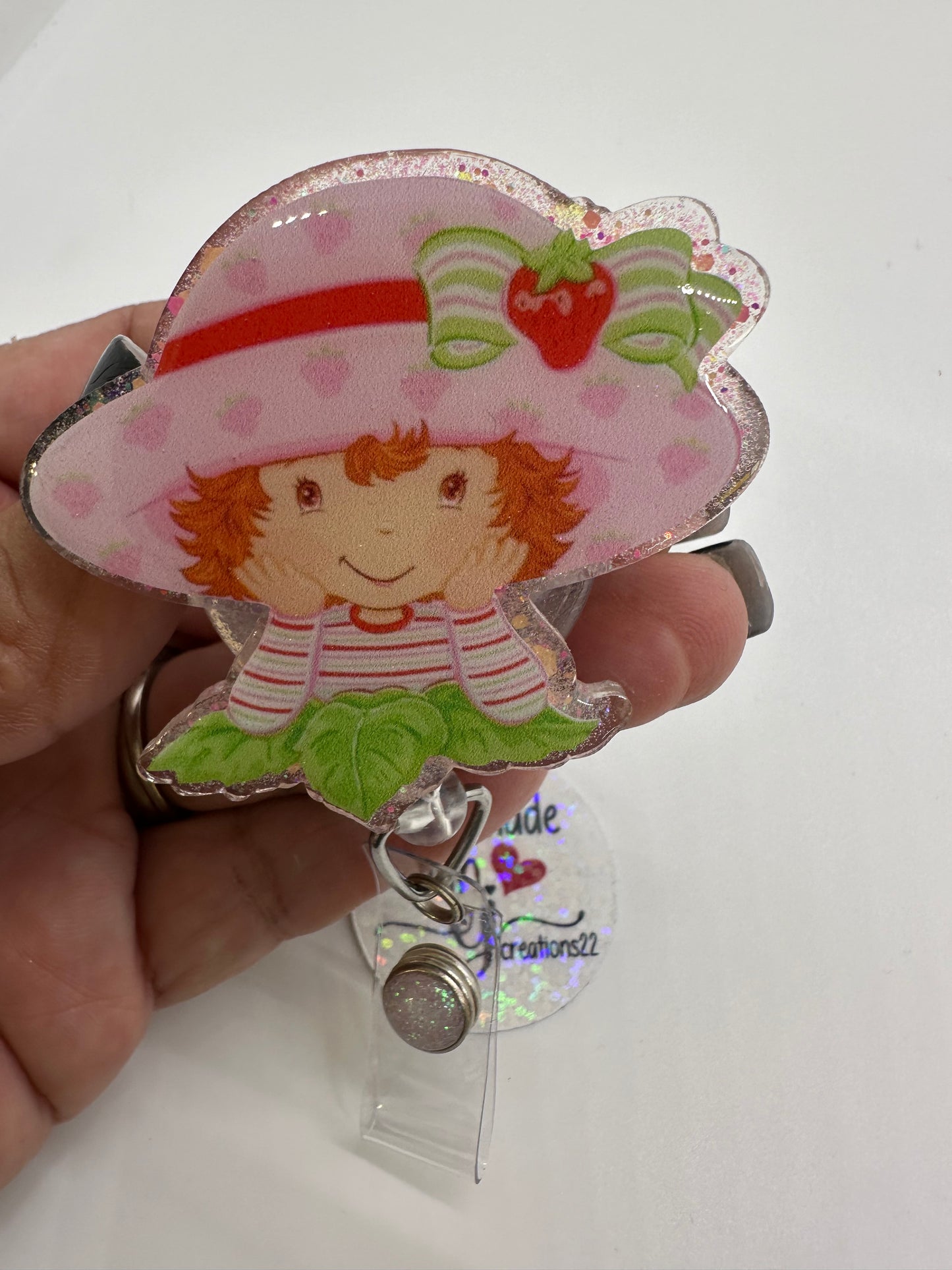 03 Strawberry Girl Anime Cartoon Badge Reel