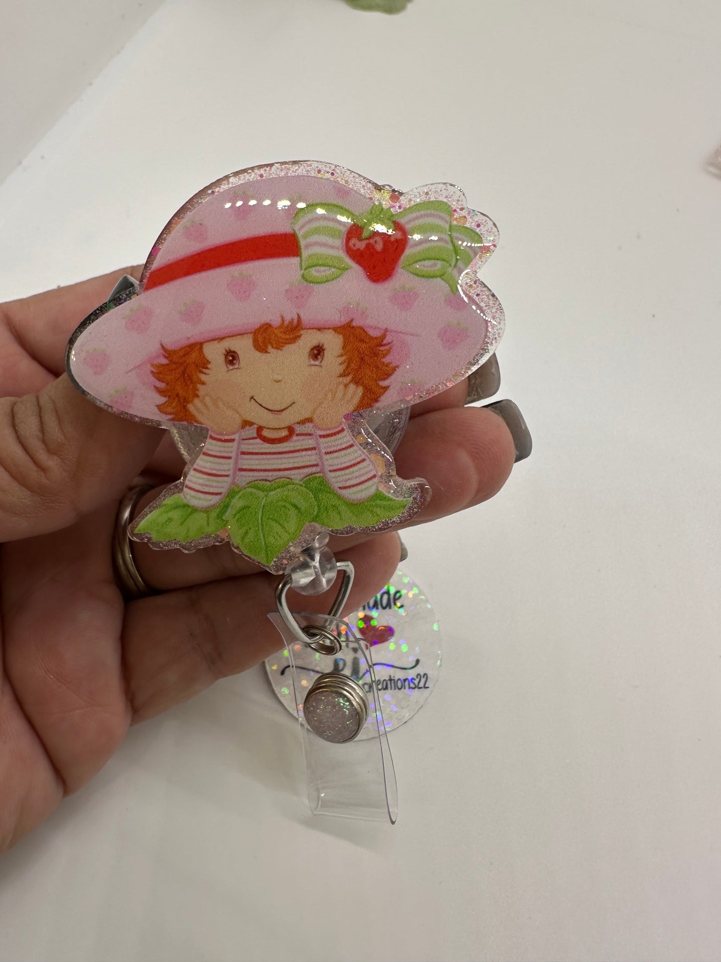 03 Strawberry Girl Anime Cartoon Badge Reel