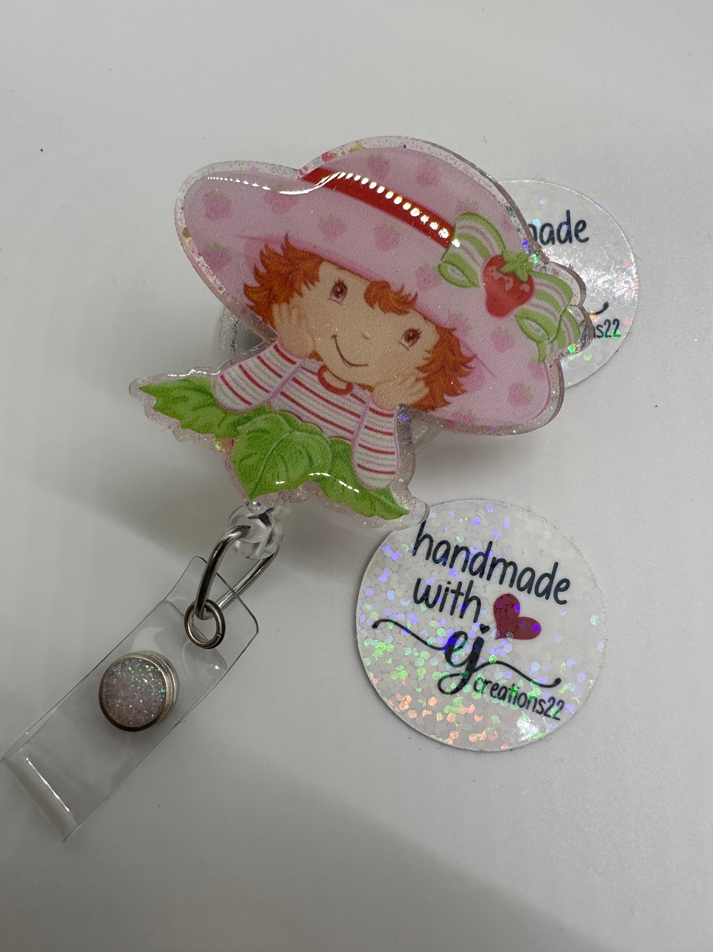 03 Strawberry Girl Anime Cartoon Badge Reel