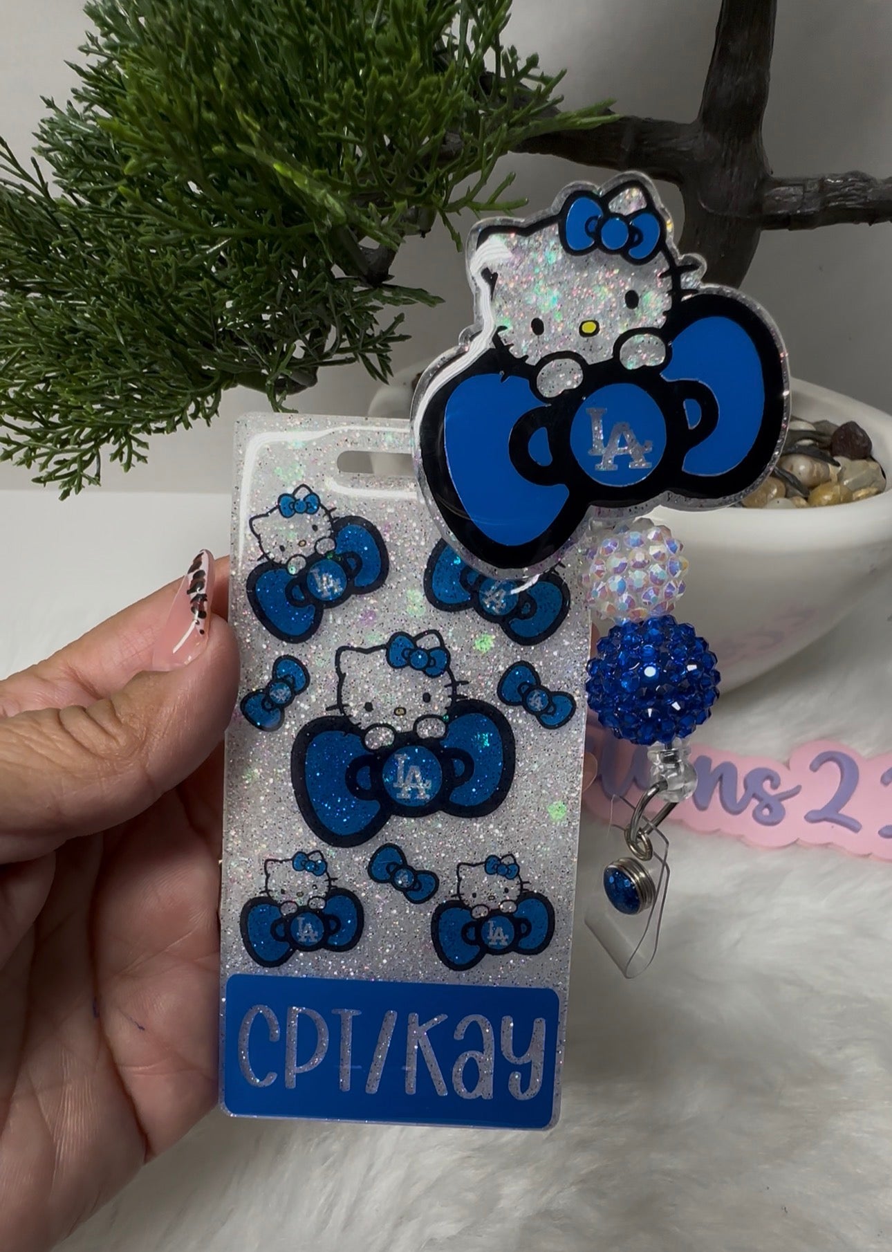 Kitty LA Blue Badge Buddy Set