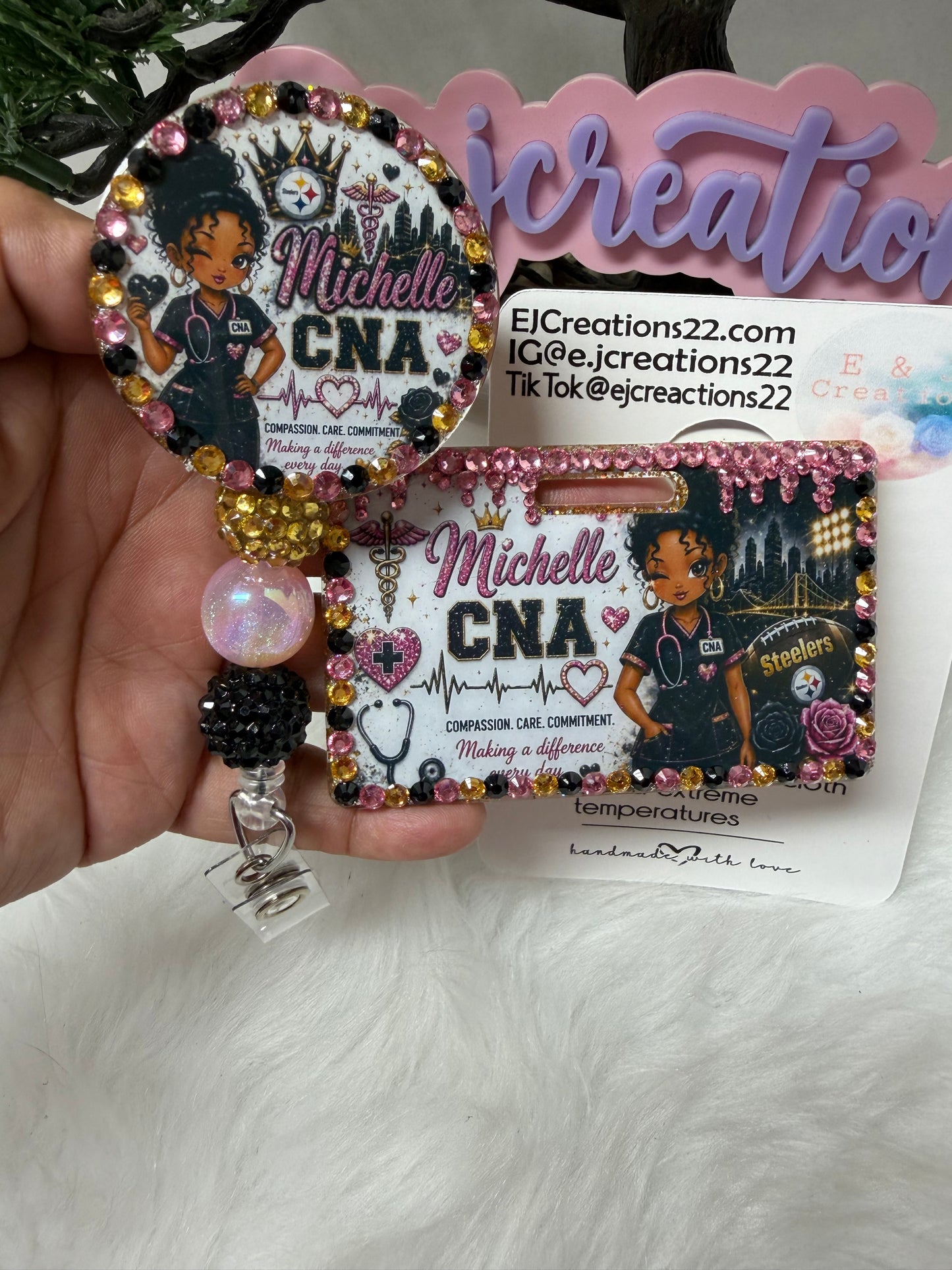 Michelle CNA Sports ID Tag set