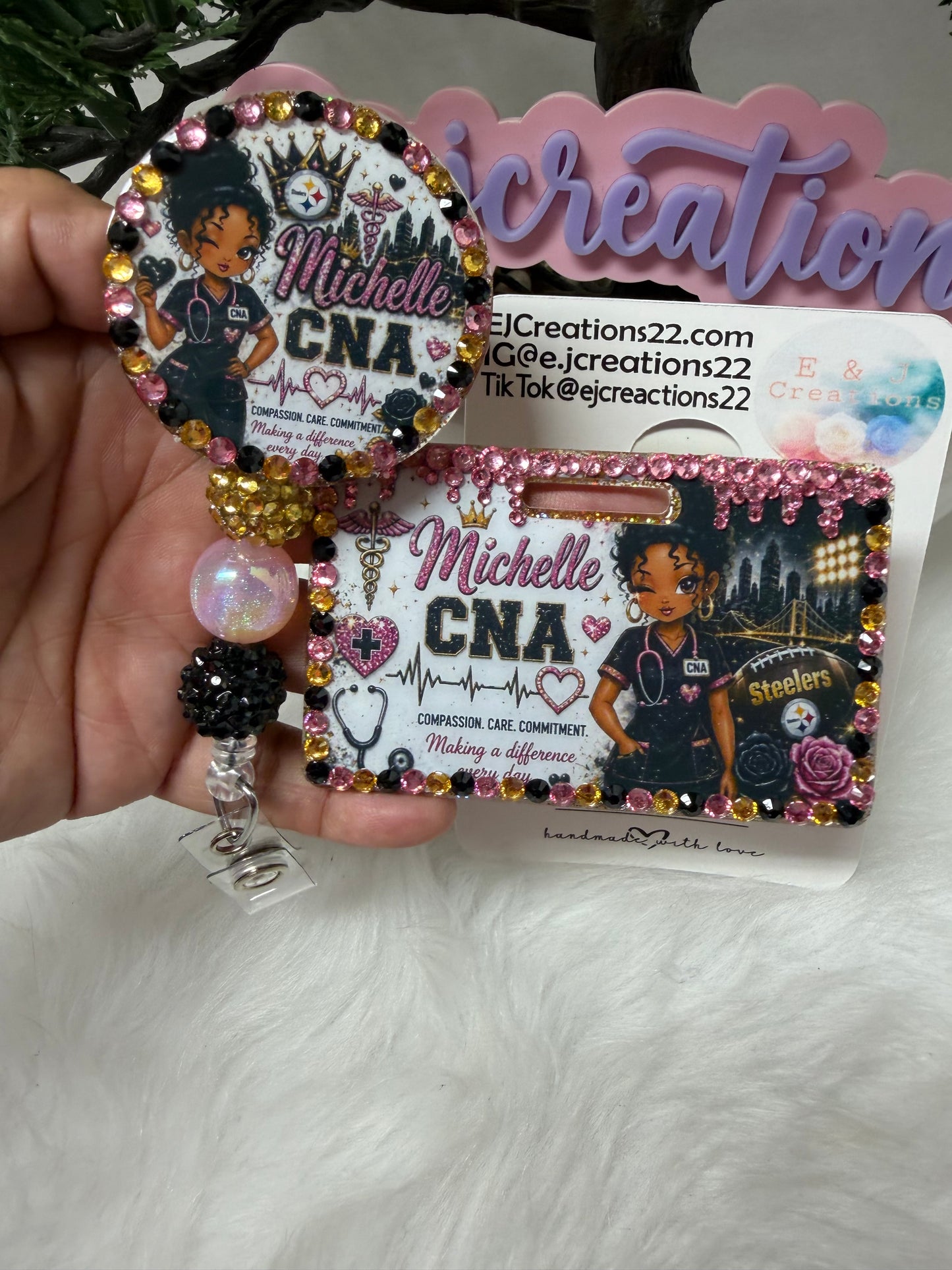 Michelle CNA Sports ID Tag set