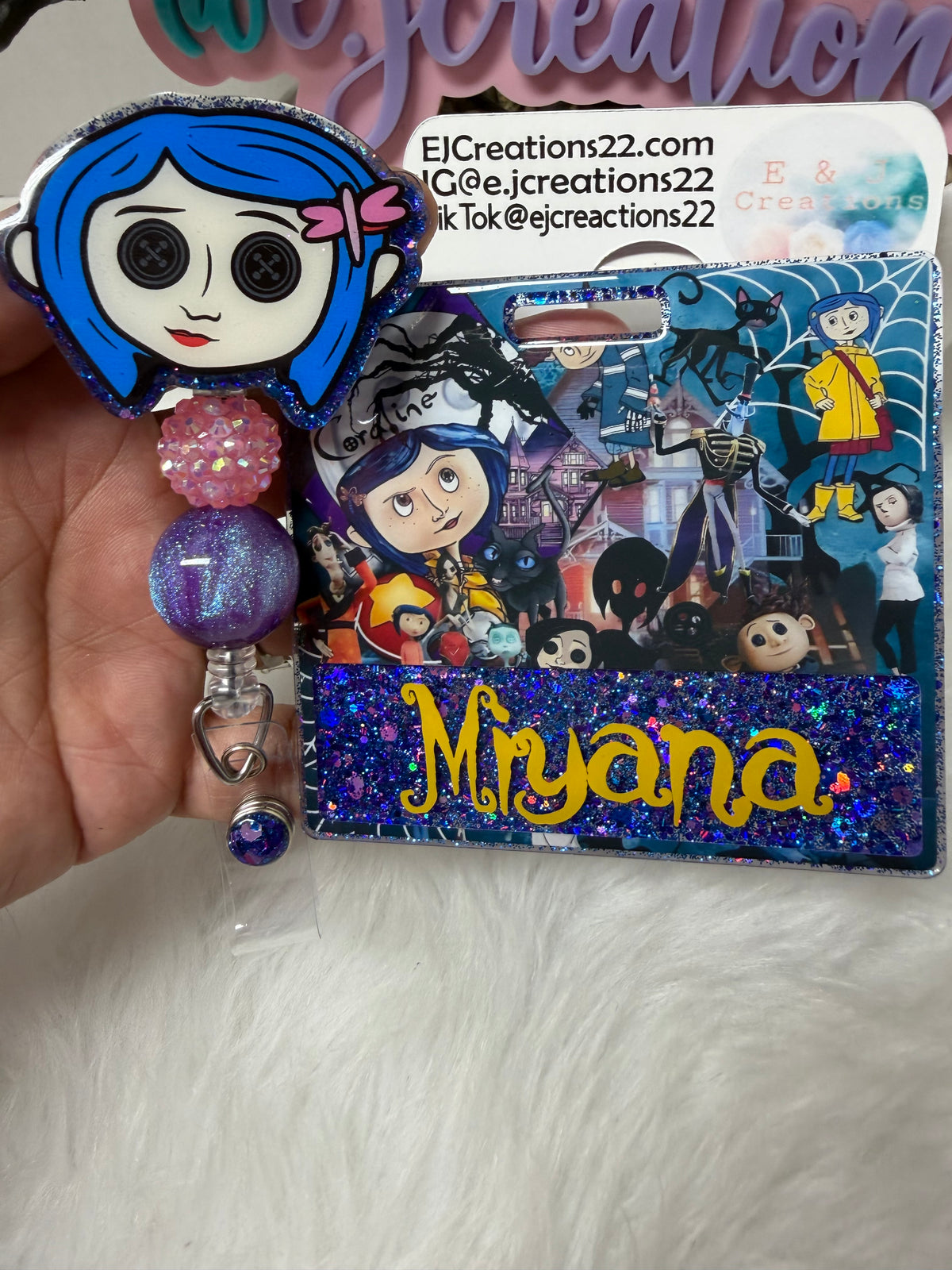 Koraline Cartoon Badge Buddy Set
