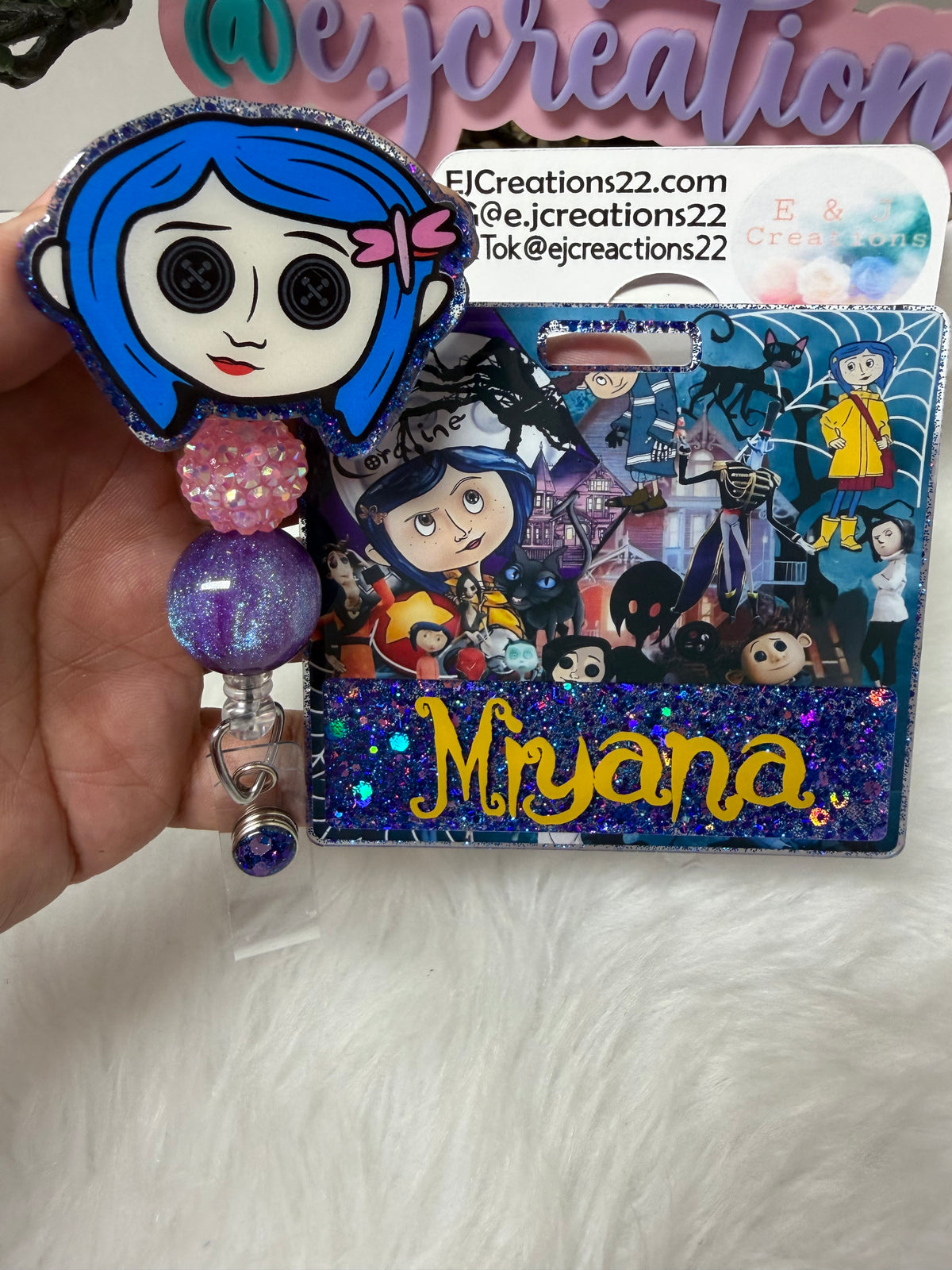 Koraline Cartoon Badge Buddy Set