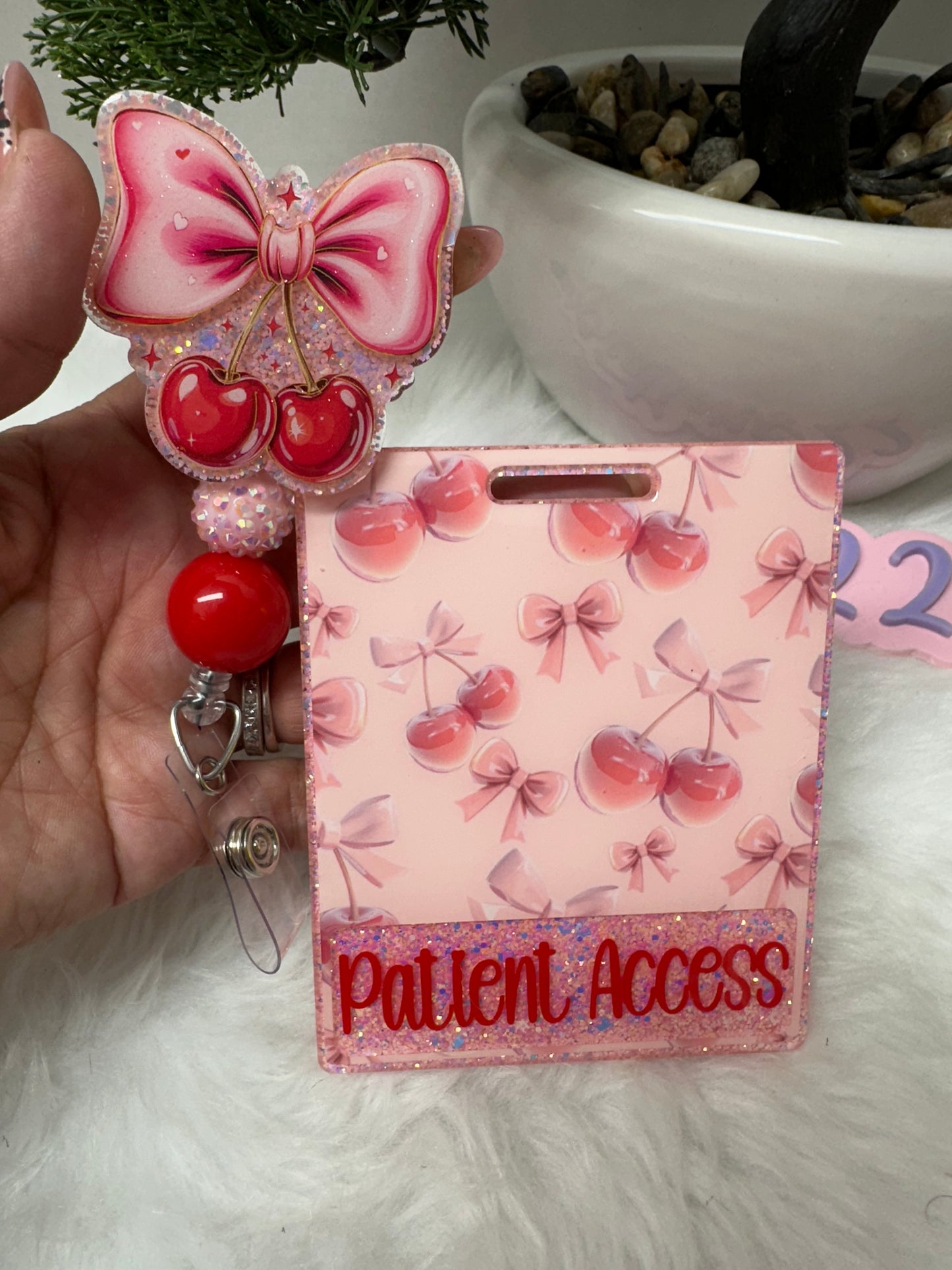 Coquettes Cherries Badge Buddy Set