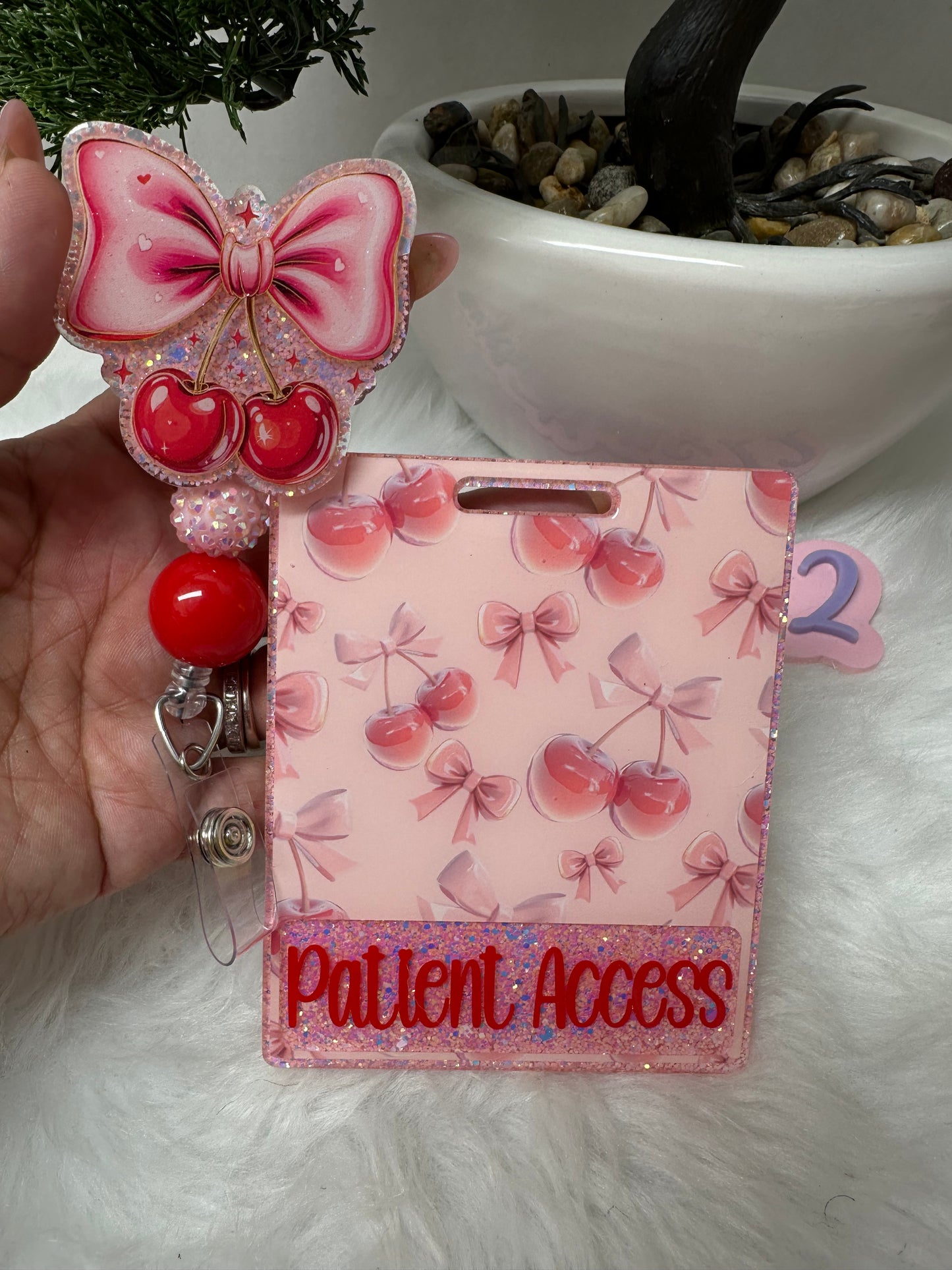 Coquettes Cherries Badge Buddy Set