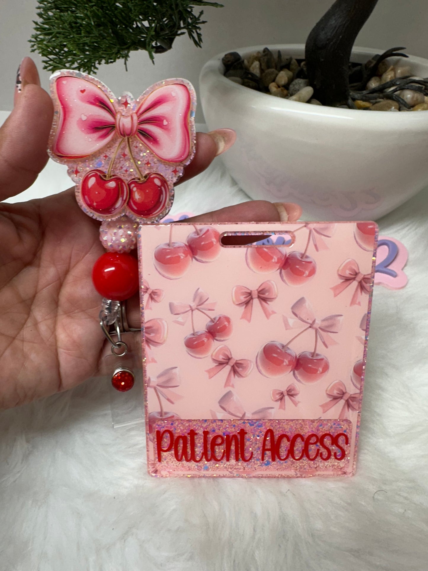 Coquettes Cherries Badge Buddy Set