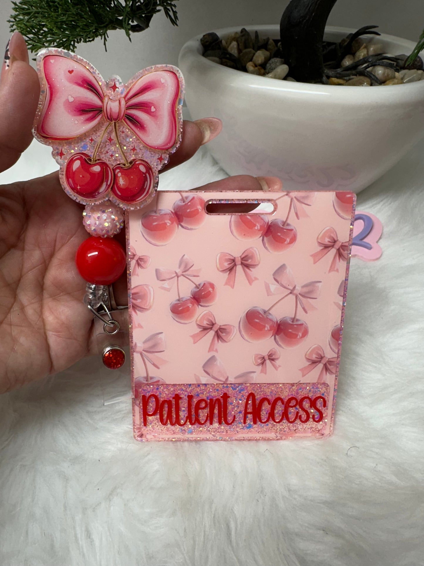 Coquettes Cherries Badge Buddy Set