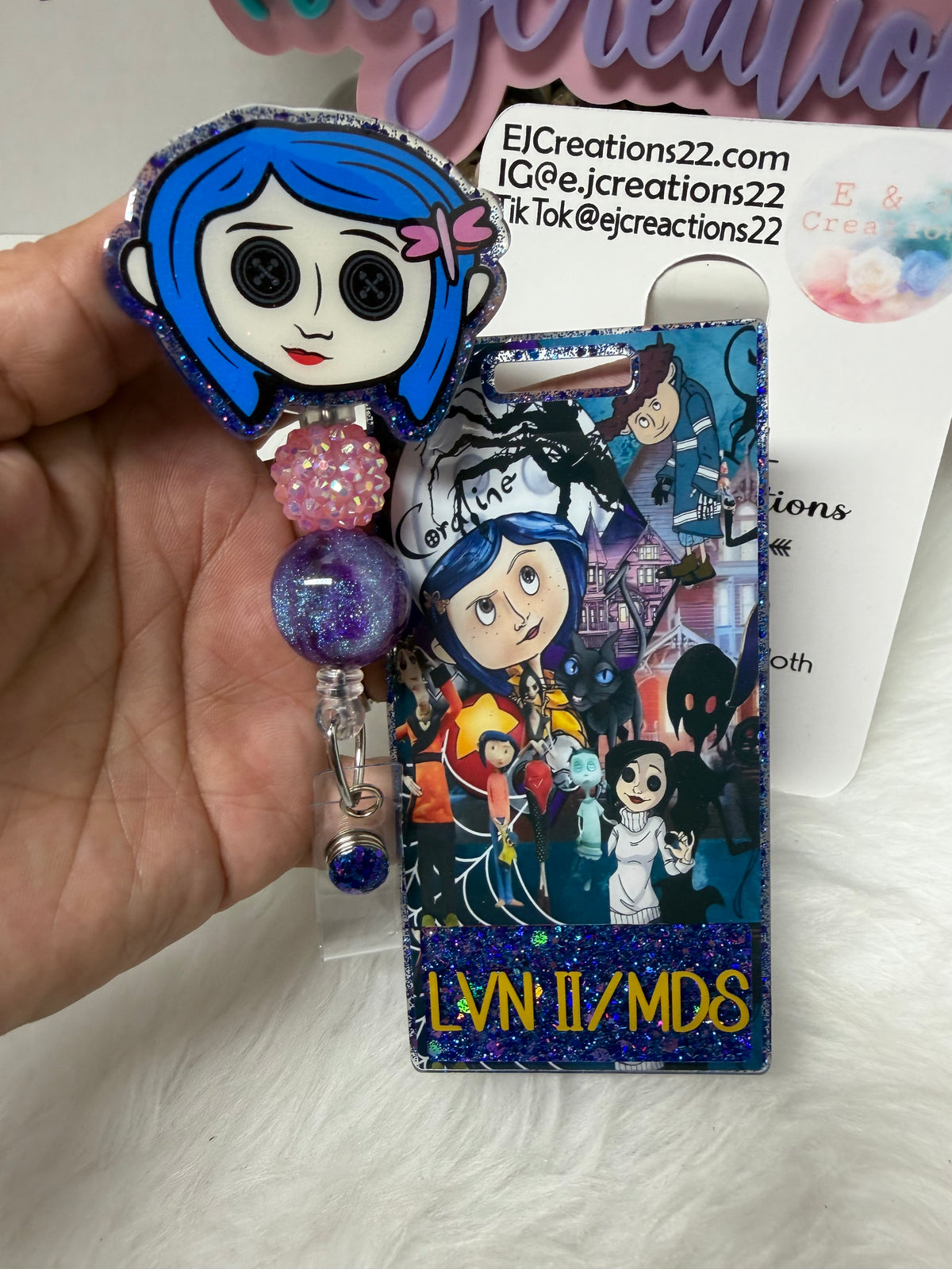 Koraline Cartoon Badge Buddy Set