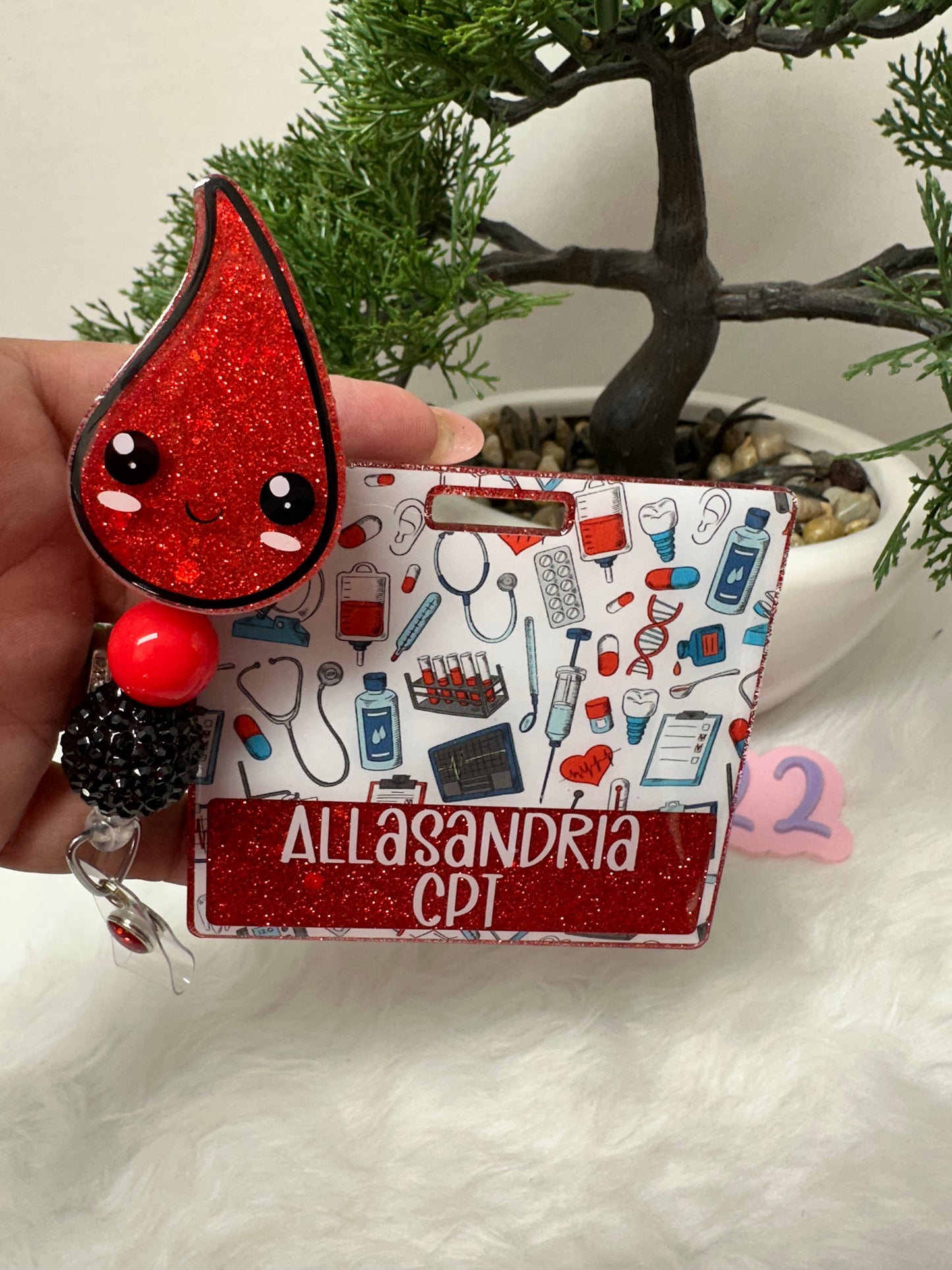 Phlebotomist Nurse Badge Buddy Set