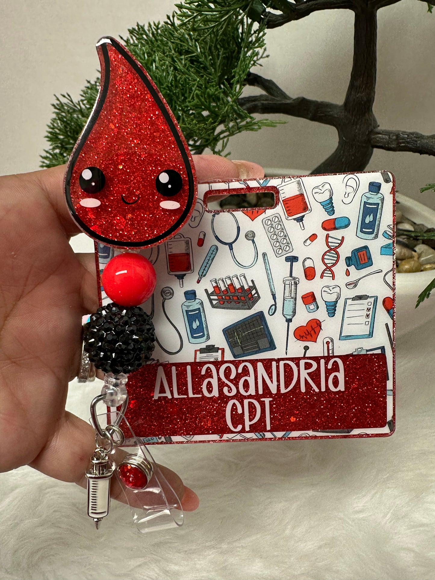 Phlebotomist Nurse Badge Buddy Set