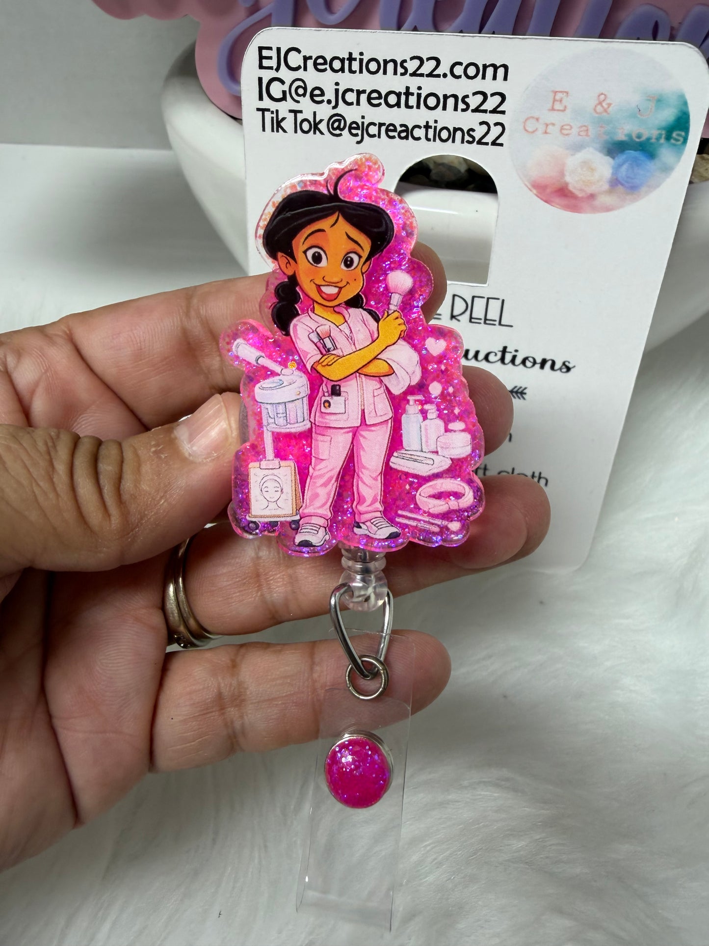 Penny Girlie Esthetician Badge Reel