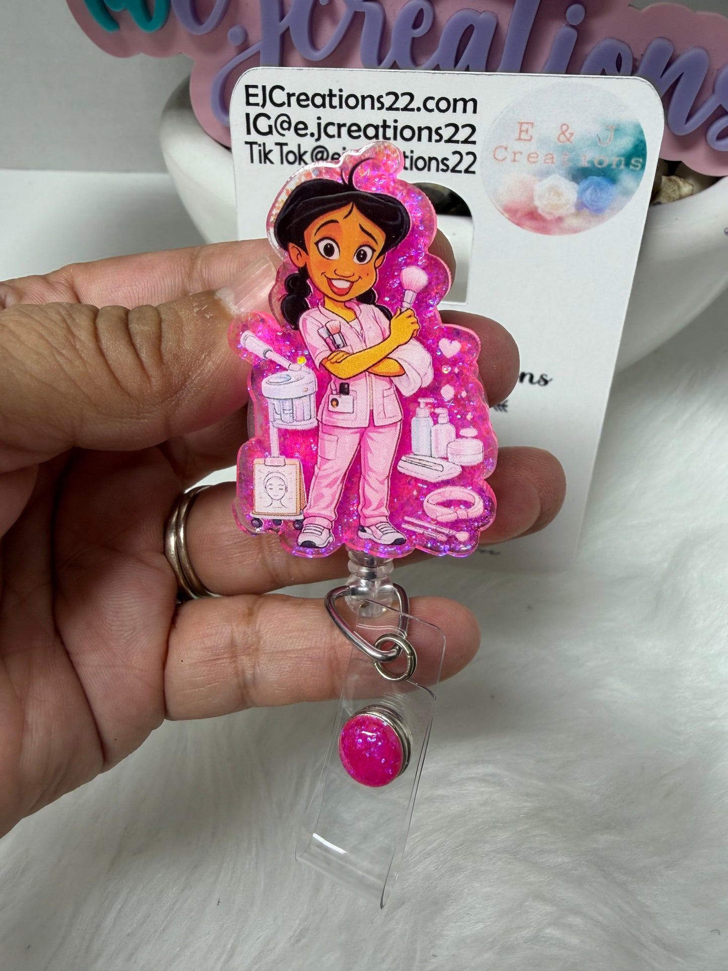 Penny Girlie Esthetician Badge Reel