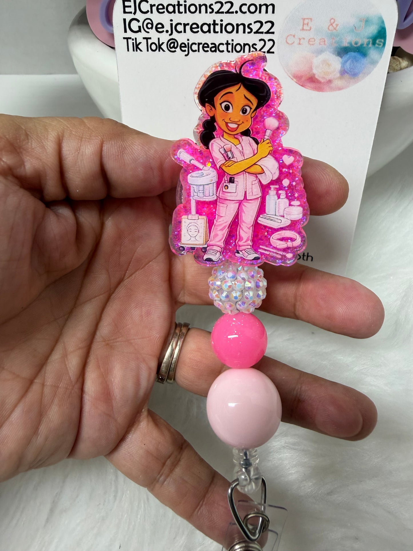 Penny Girlie Esthetician Badge Reel