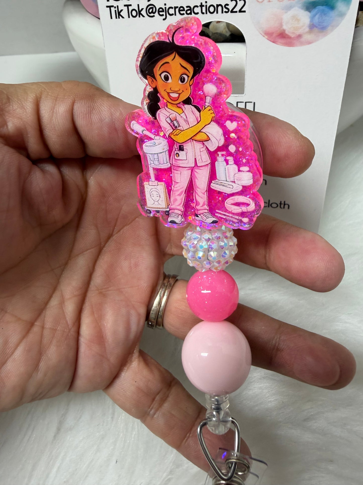 Penny Girlie Esthetician Badge Reel