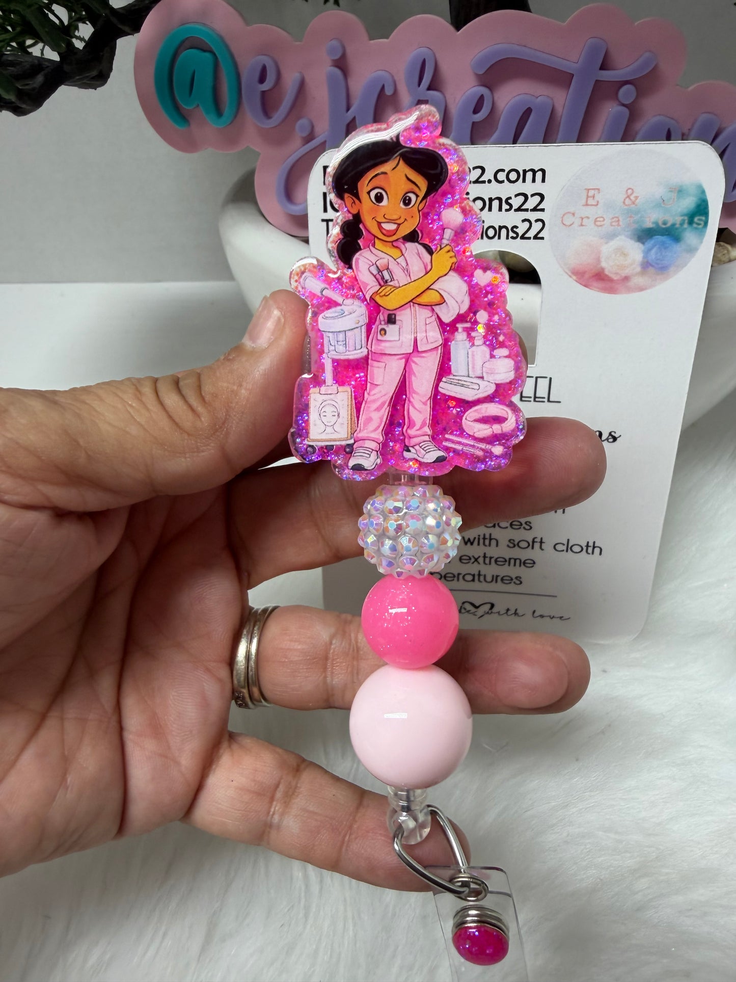 Penny Girlie Esthetician Badge Reel