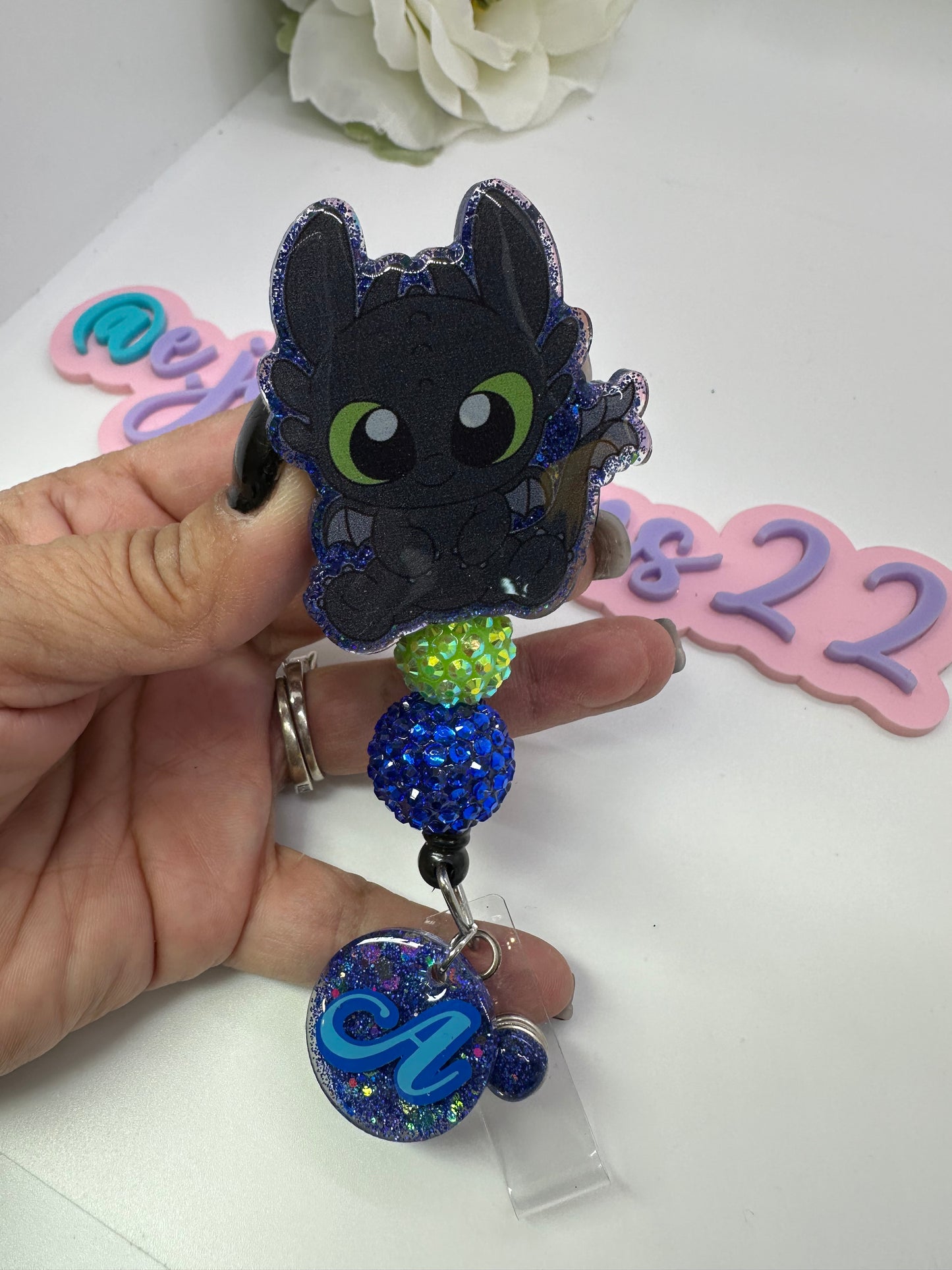 Personalized Toothless Anime Character Badge Reel