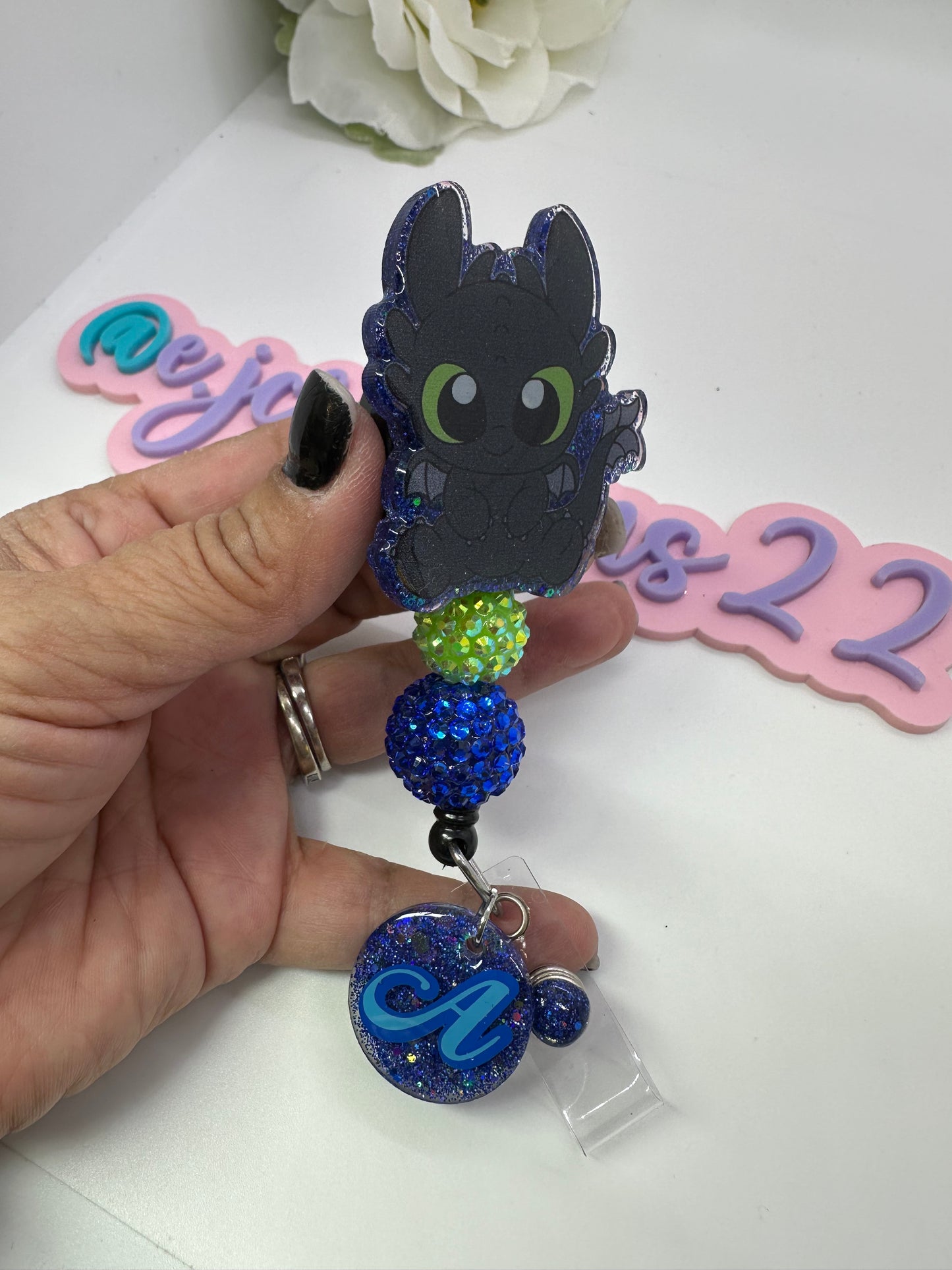 Personalized Toothless Anime Character Badge Reel