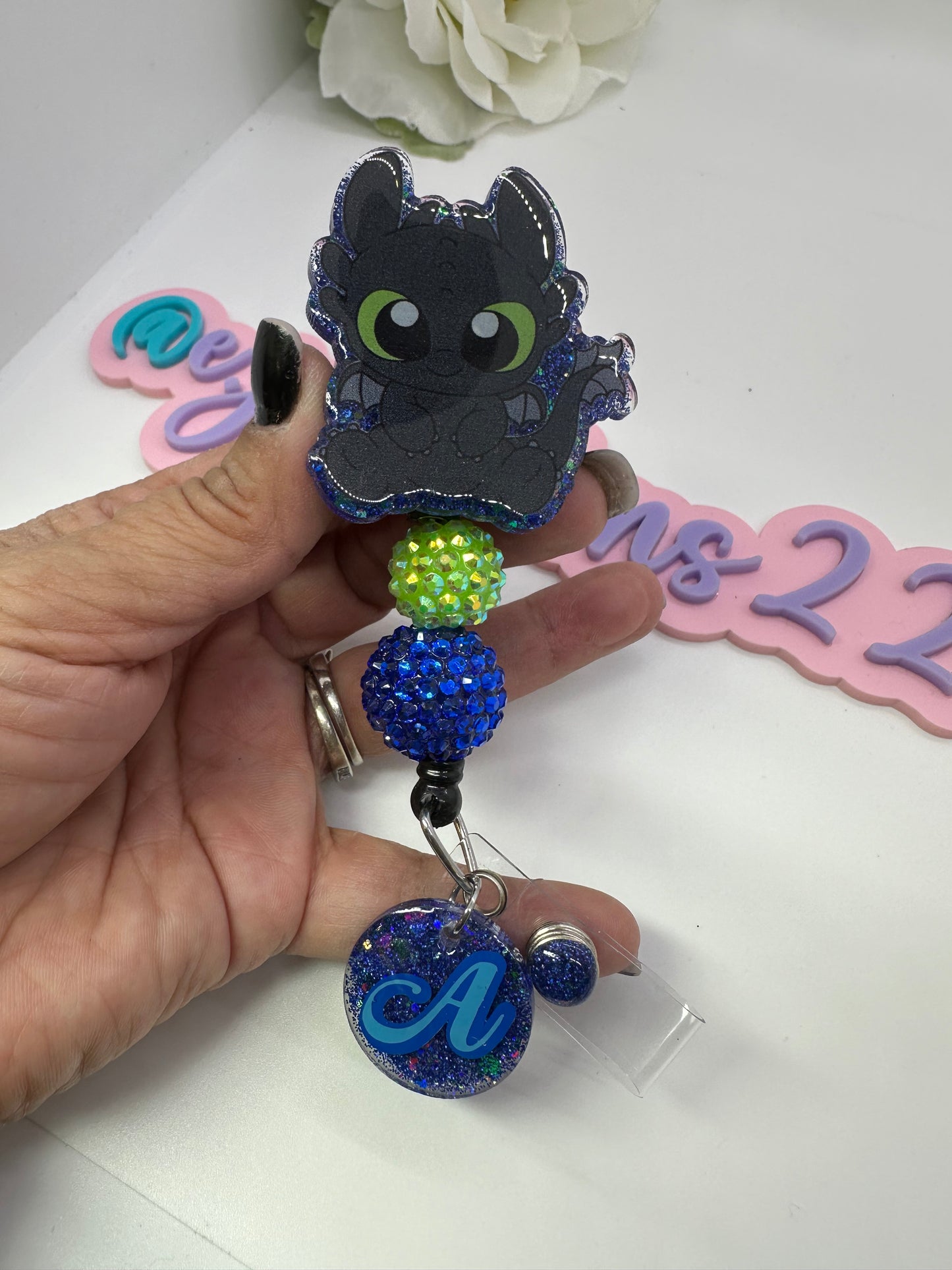 Personalized Toothless Anime Character Badge Reel