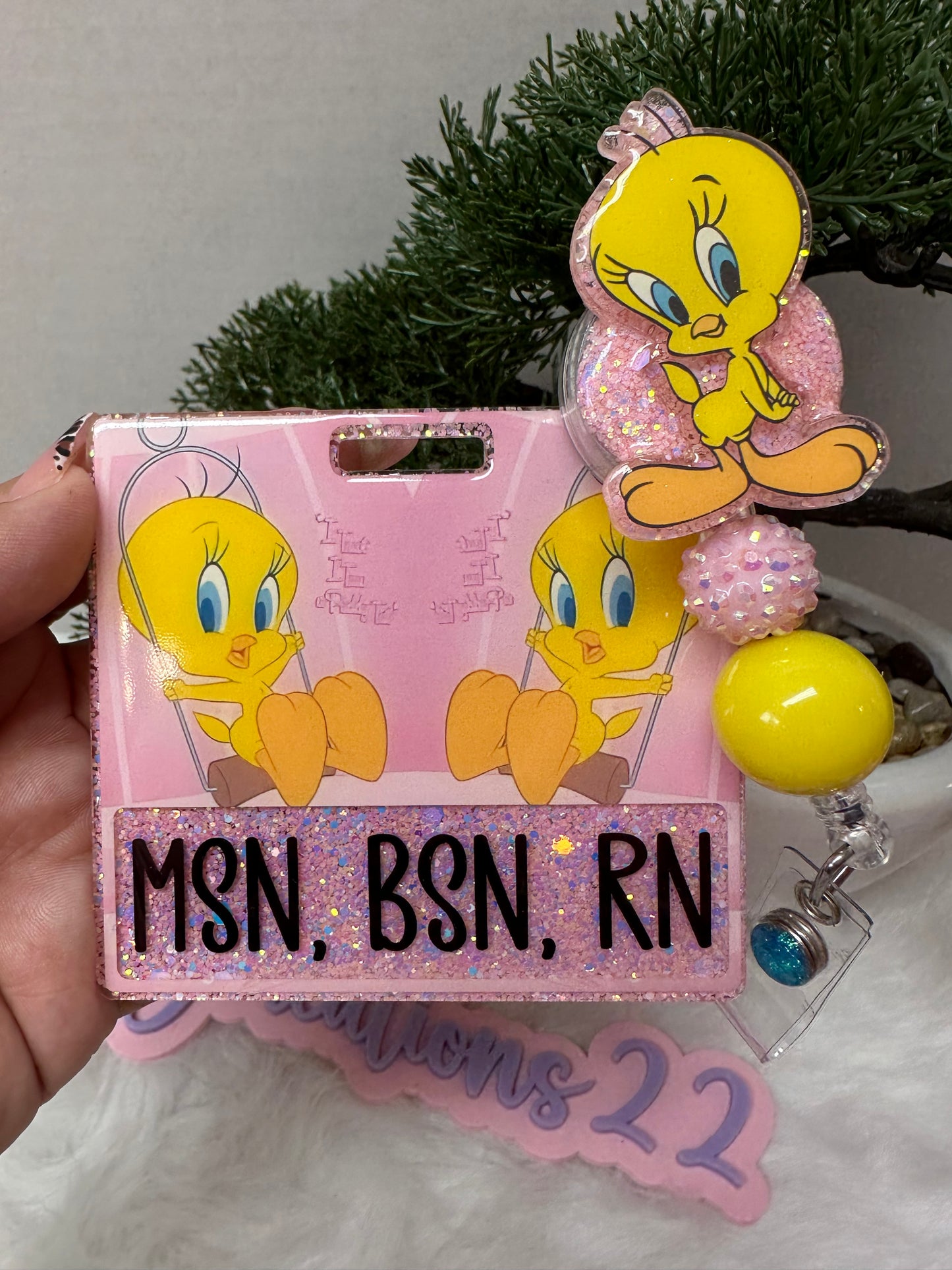 Pink Bird Badge Buddy Set