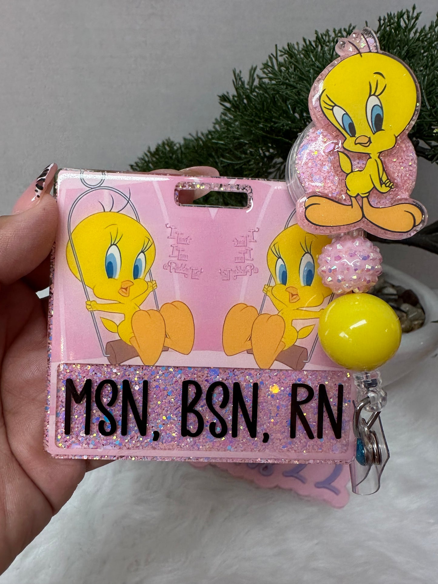 Pink Bird Badge Buddy Set