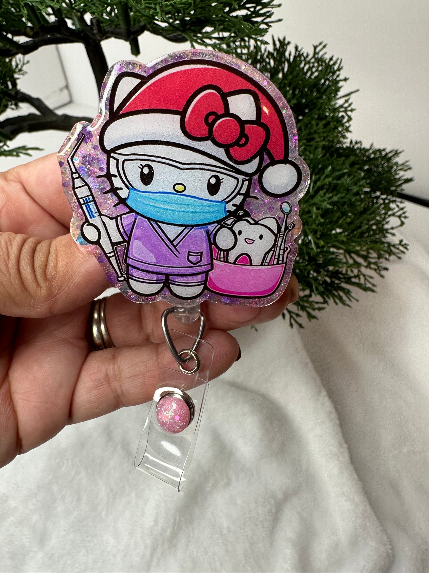 Santa HK Dental Assistant Badge Reel