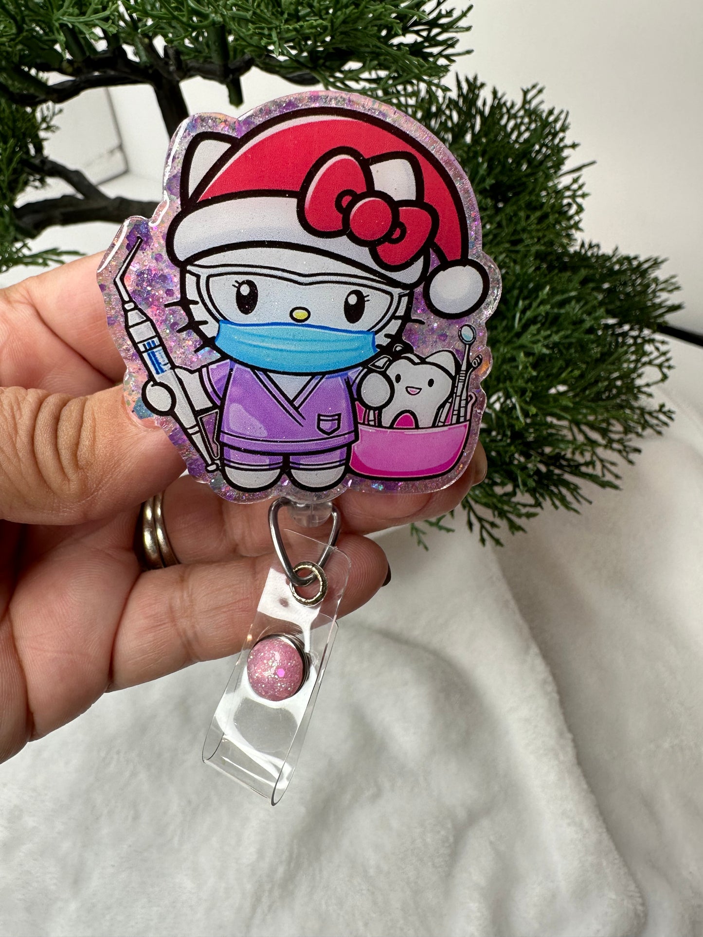 Santa HK Dental Assistant Badge Reel