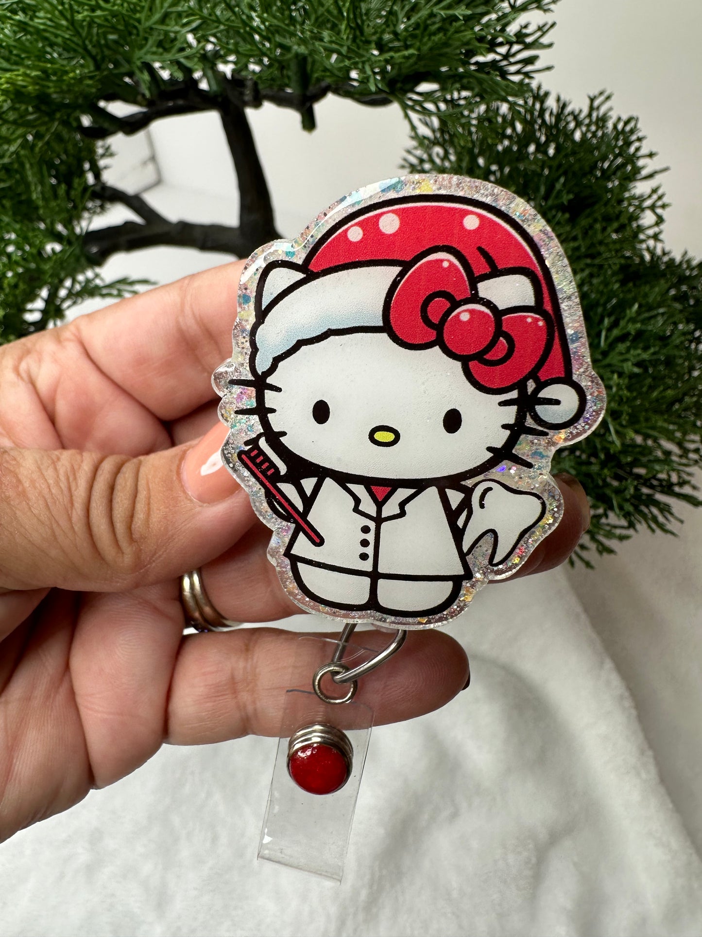 Santa HK Dental Hygienist Badge Reel