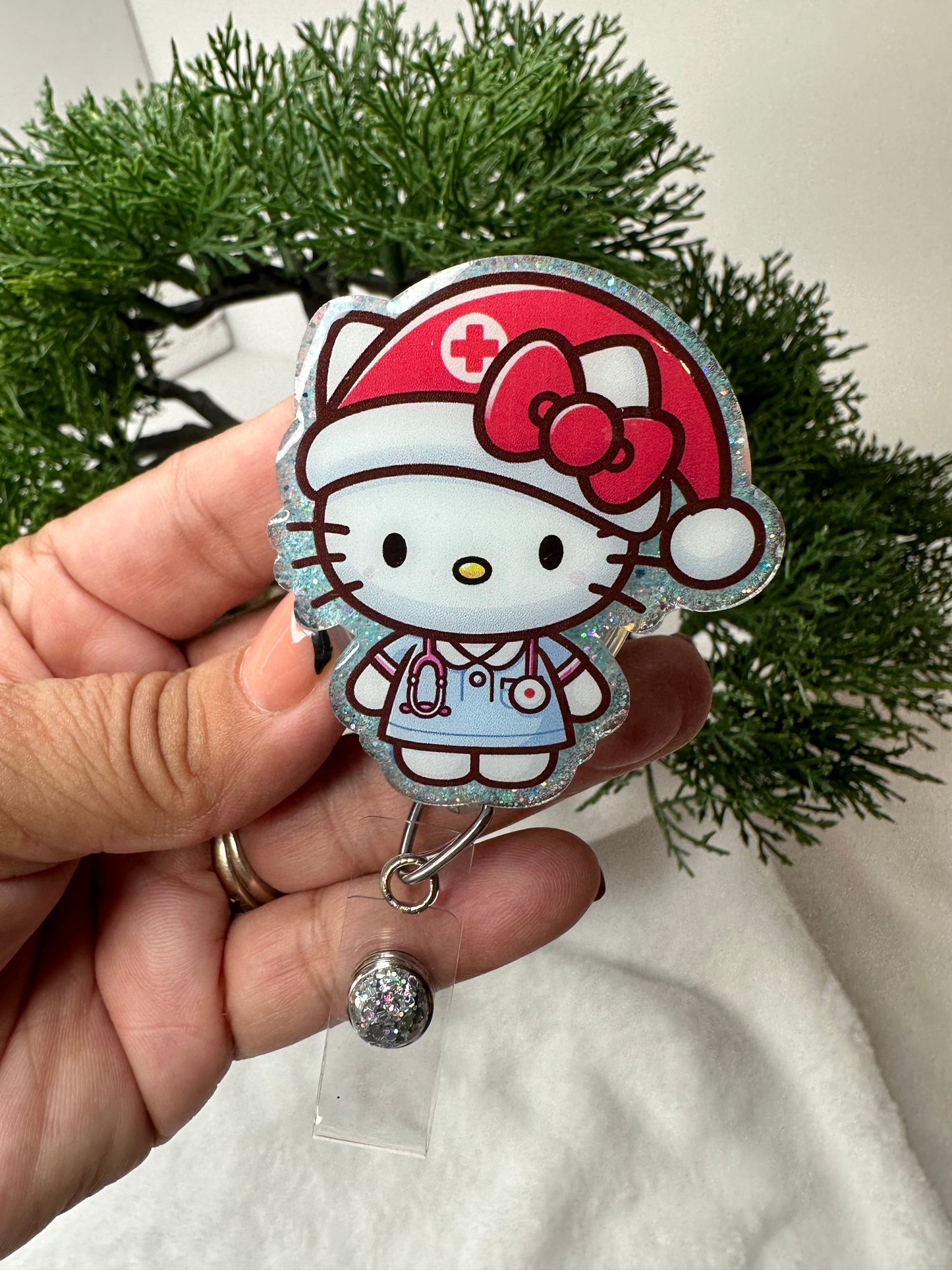 Santa HK Nurse Badge Reel