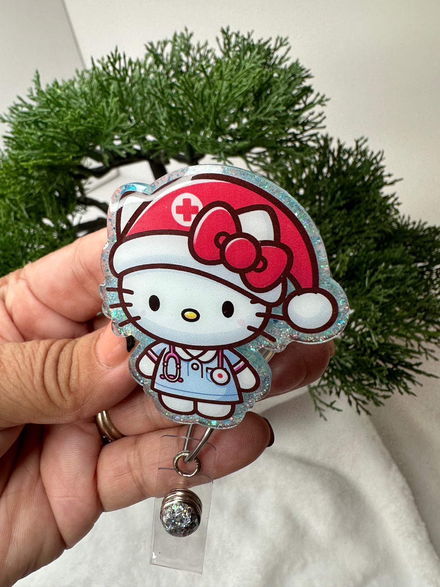 Santa HK Nurse Badge Reel