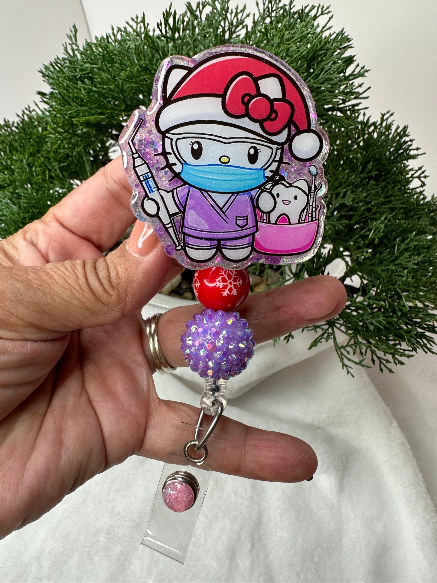 Santa HK Dental Assistant Badge Reel