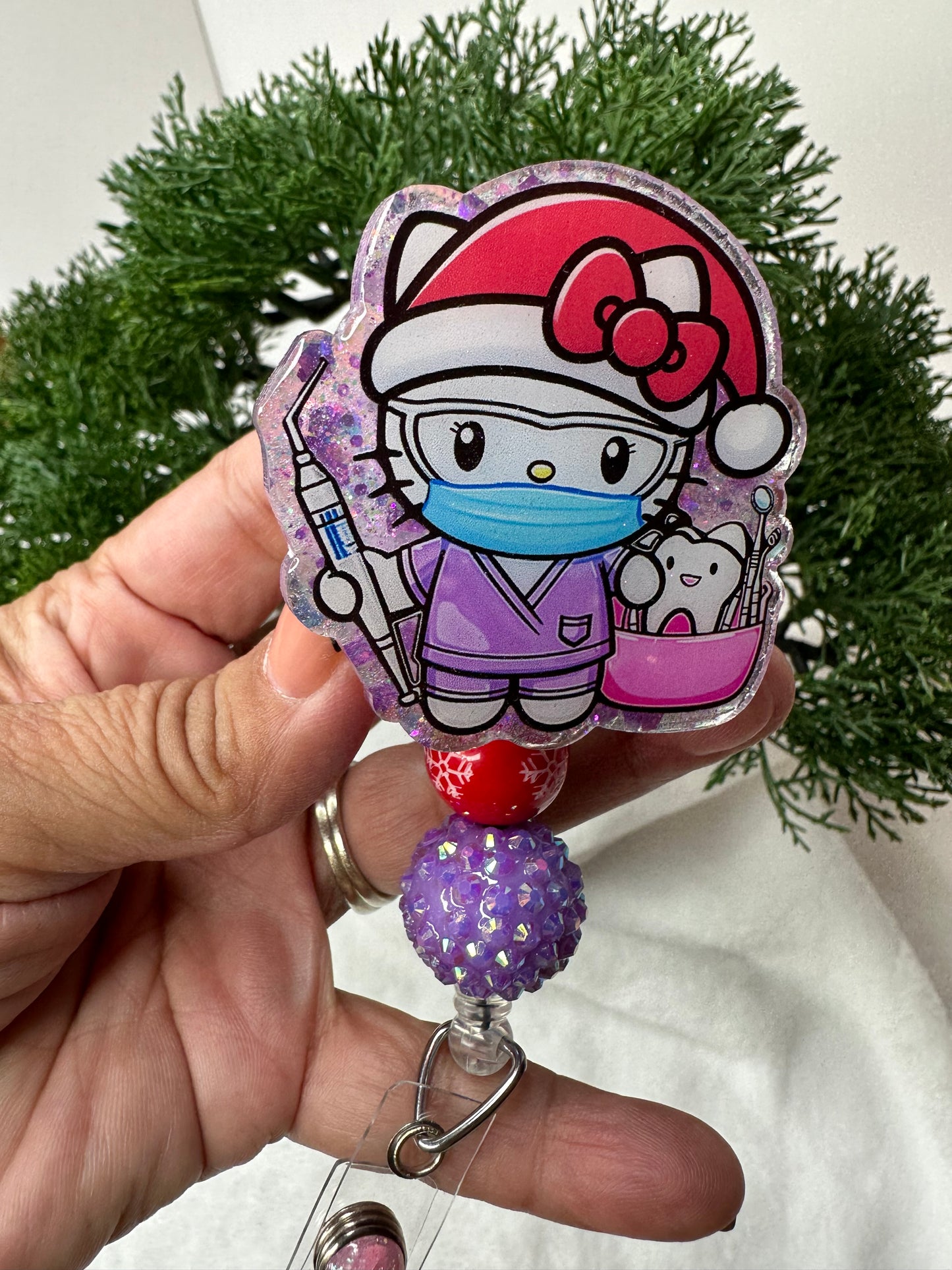 Santa HK Dental Assistant Badge Reel