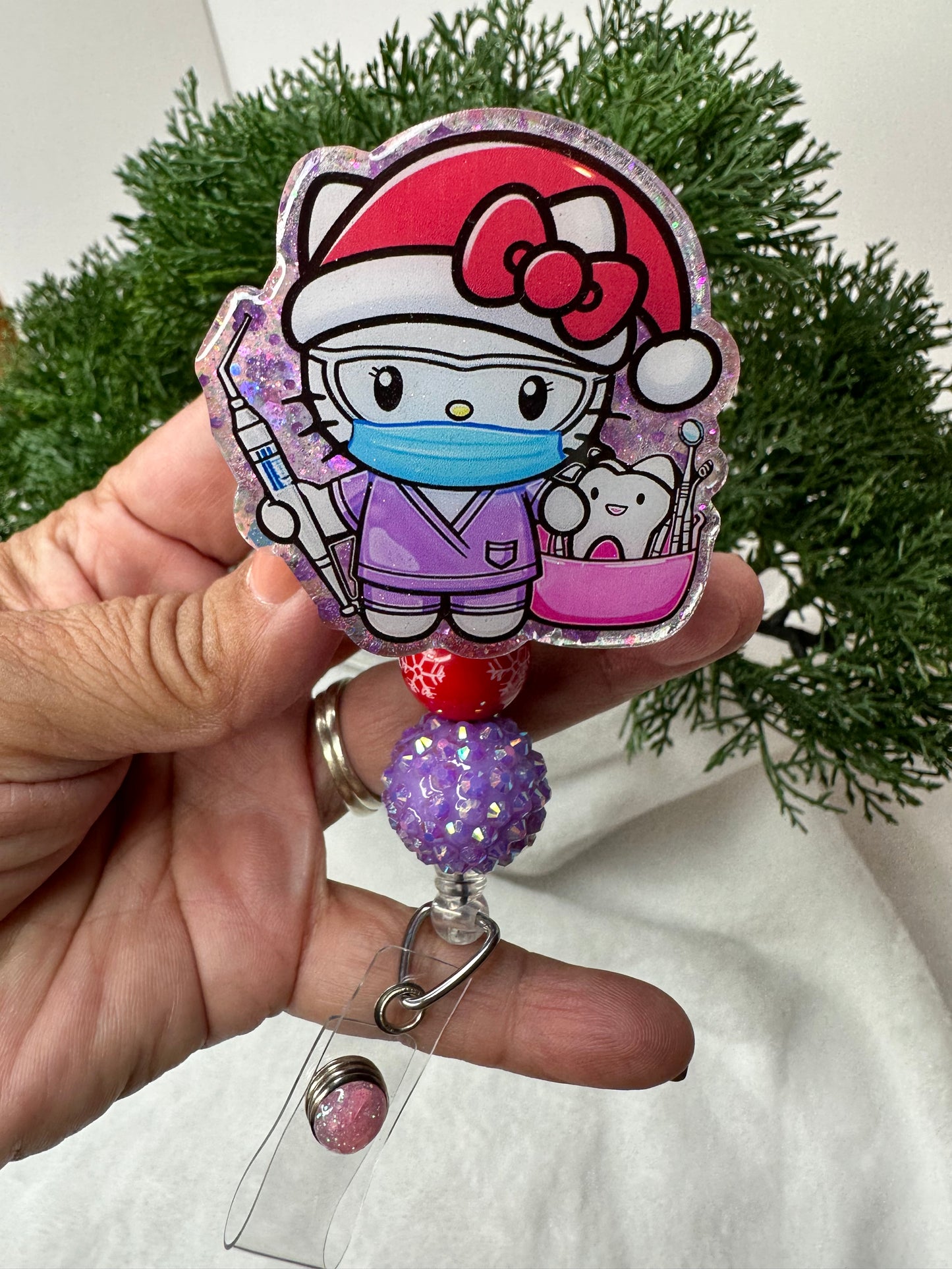 Santa HK Dental Assistant Badge Reel