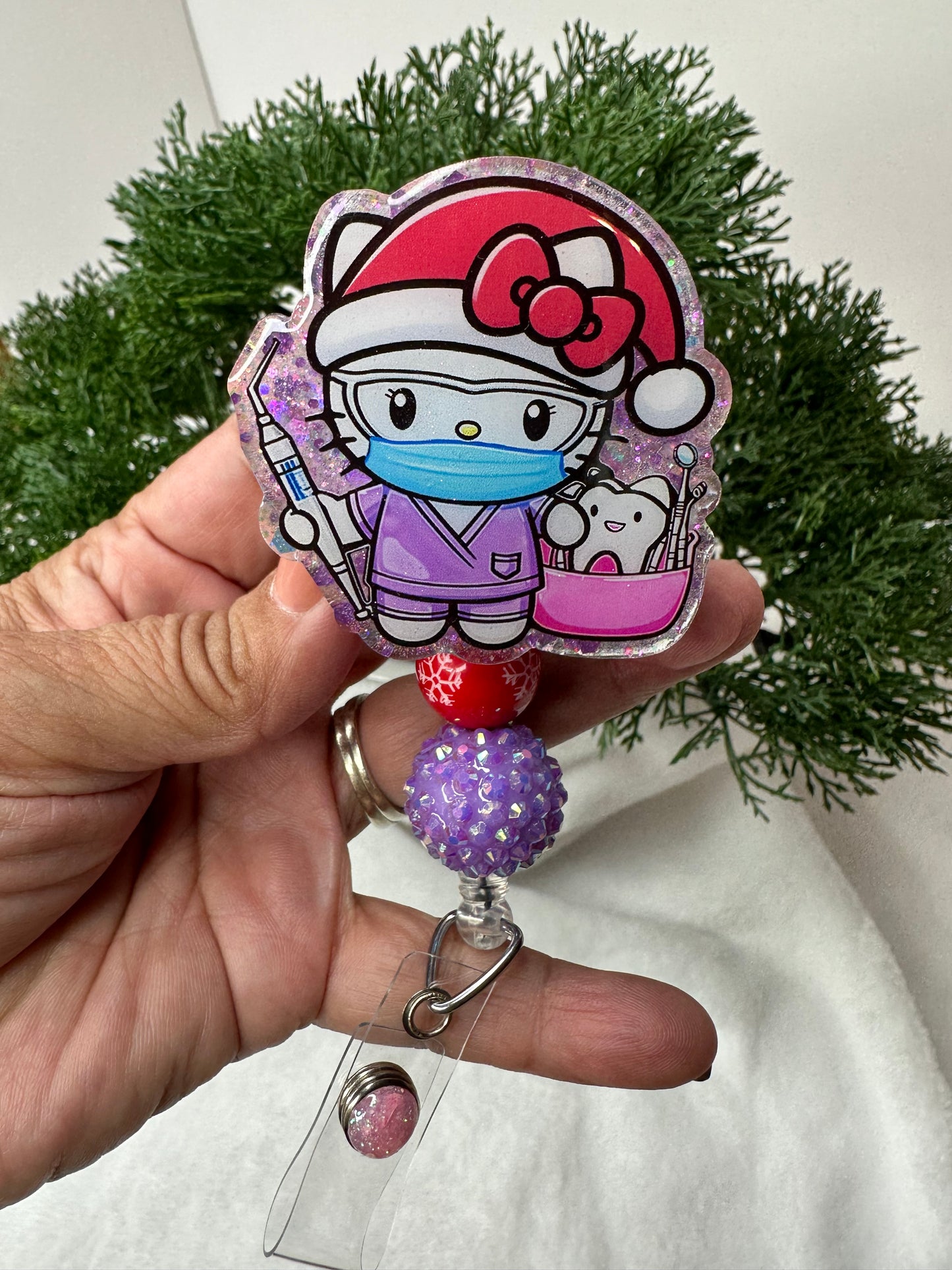 Santa HK Dental Assistant Badge Reel