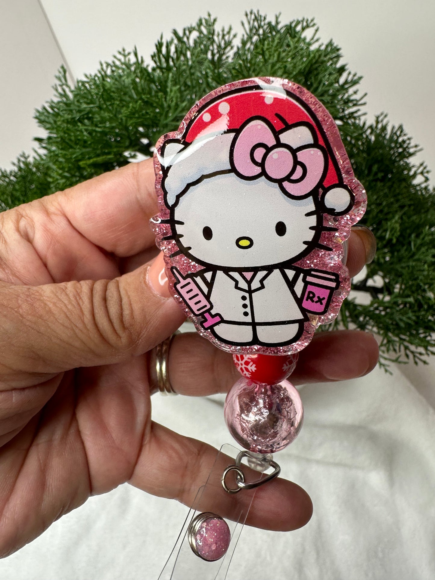 Santa HK Pharmacy Tech Badge Reel