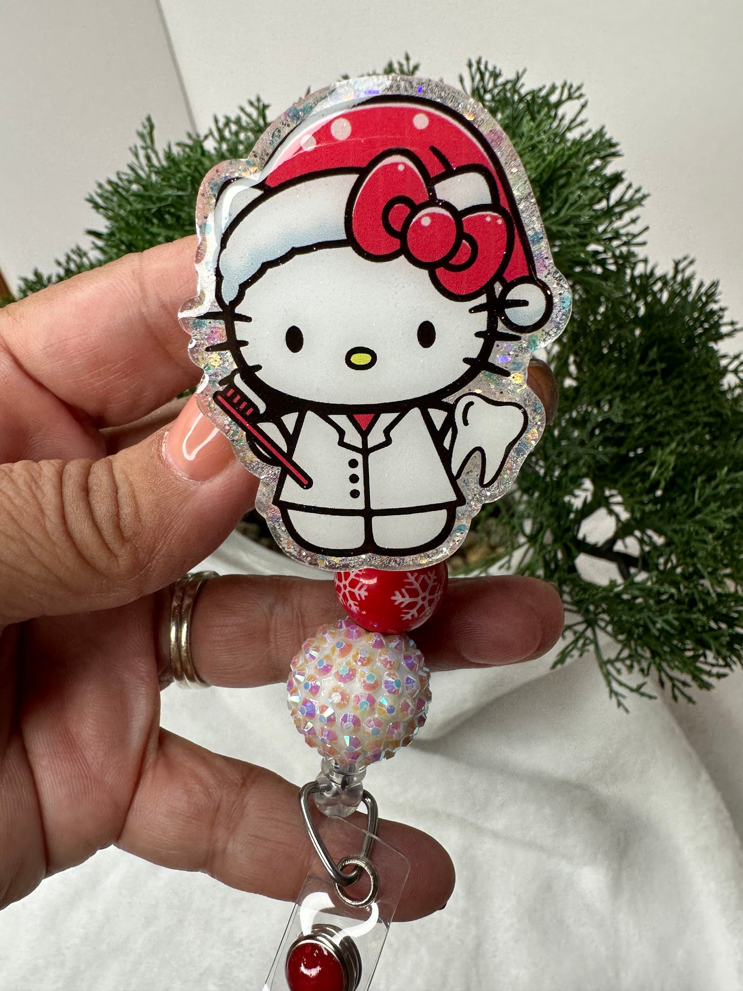 Santa HK Dental Hygienist Badge Reel