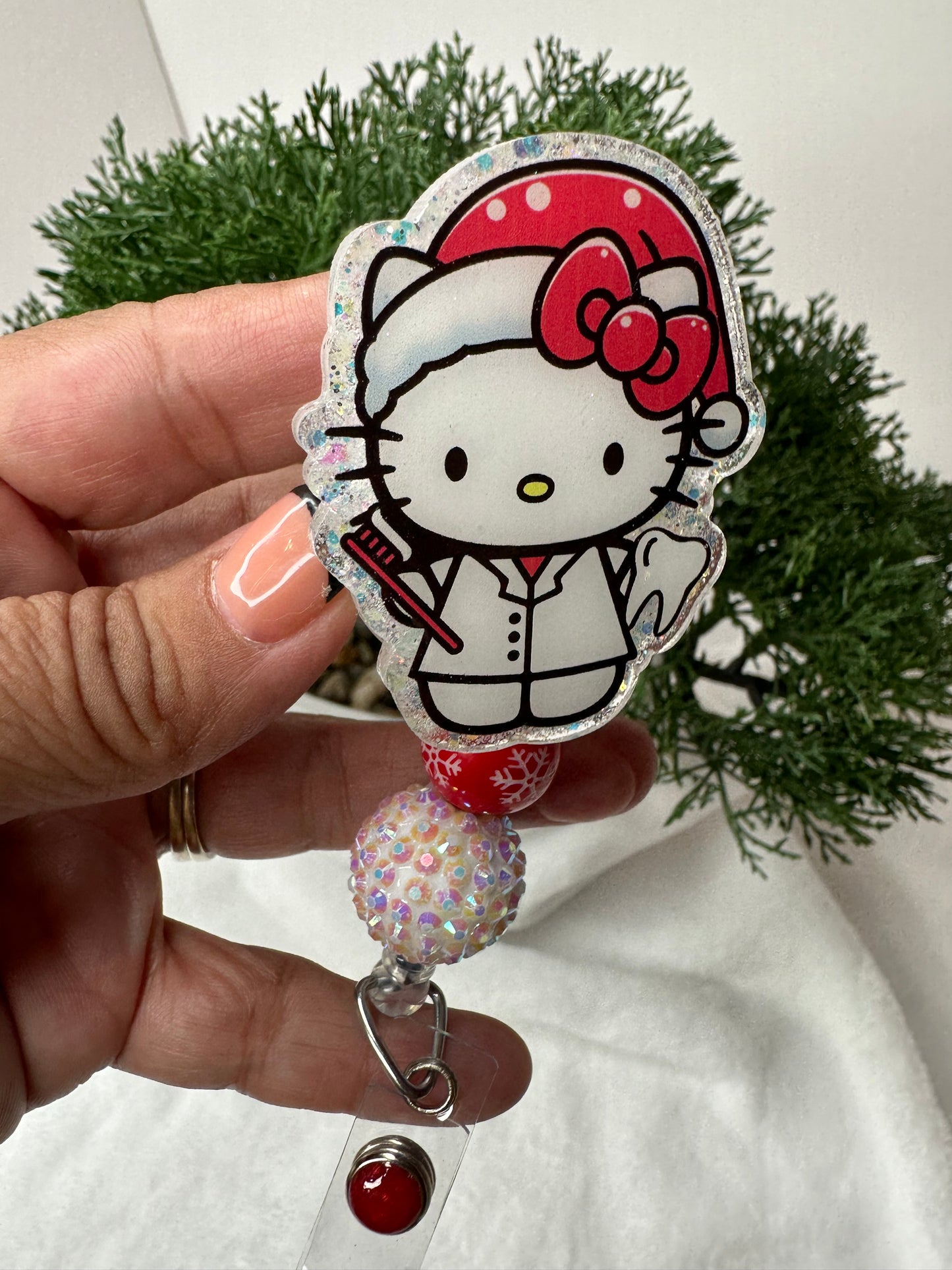 Santa HK Dental Hygienist Badge Reel