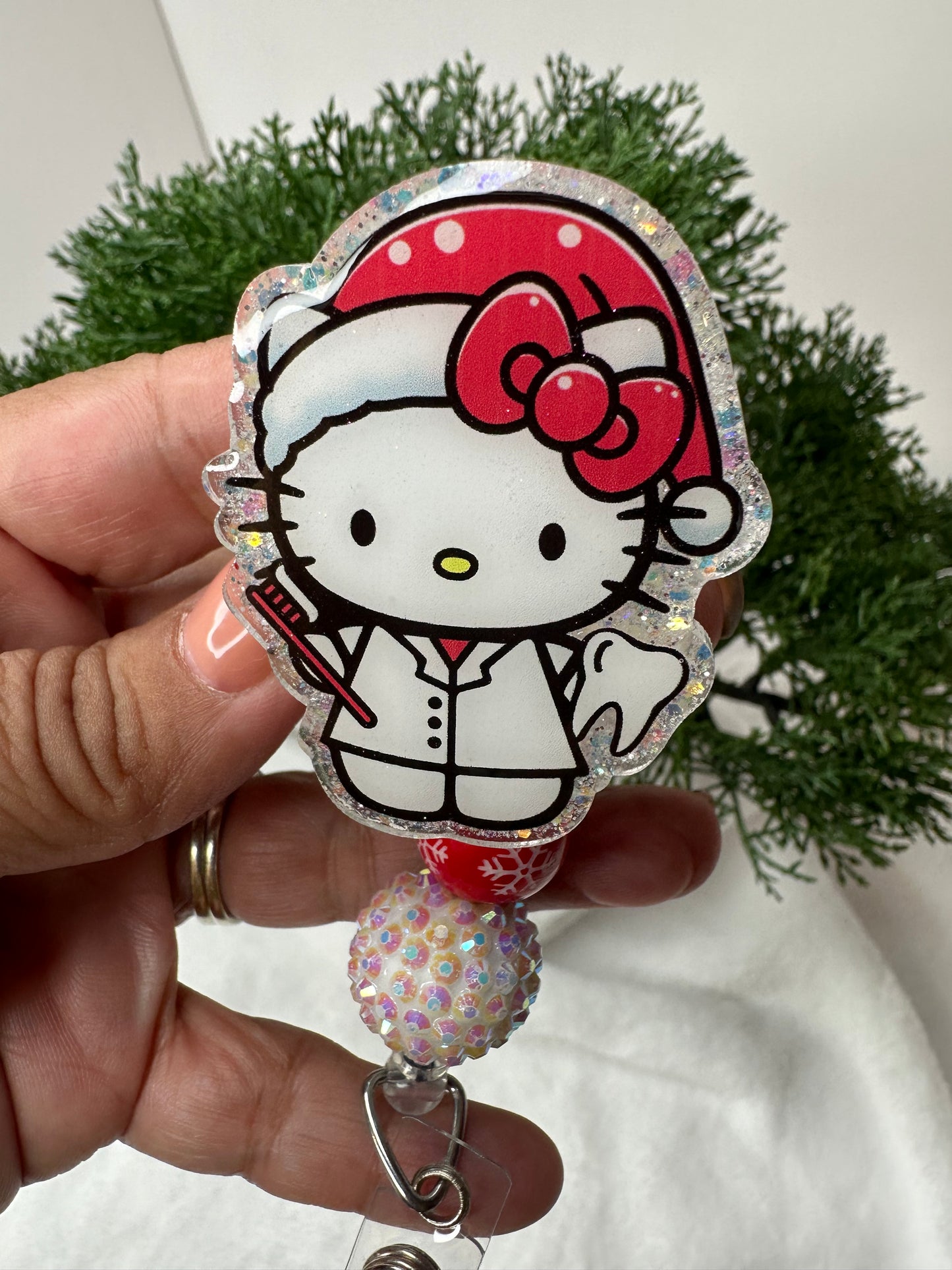 Santa HK Dental Hygienist Badge Reel