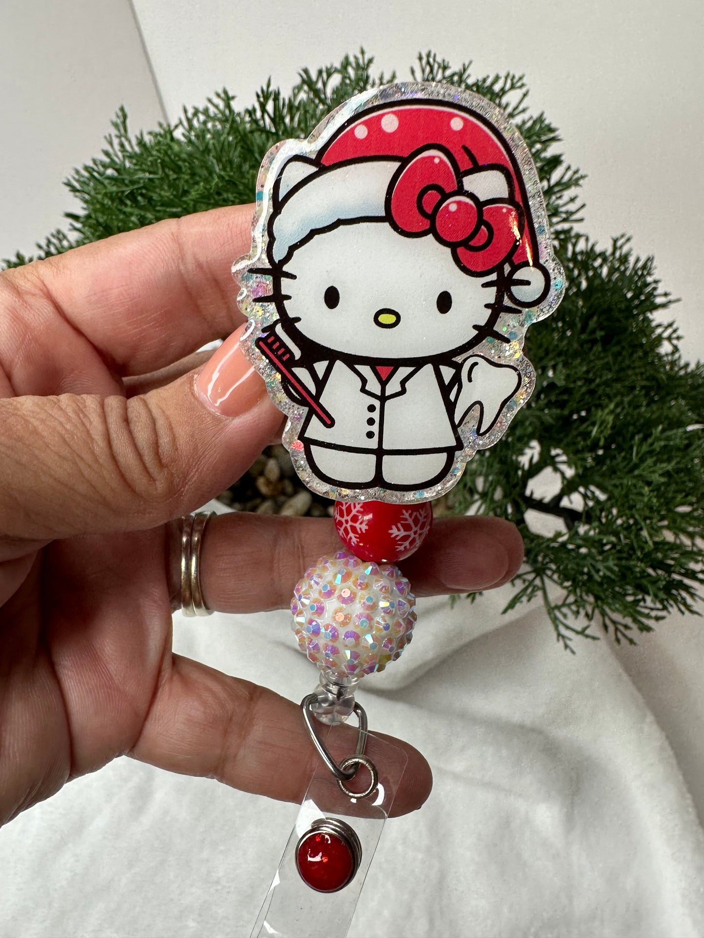 Santa HK Dental Hygienist Badge Reel