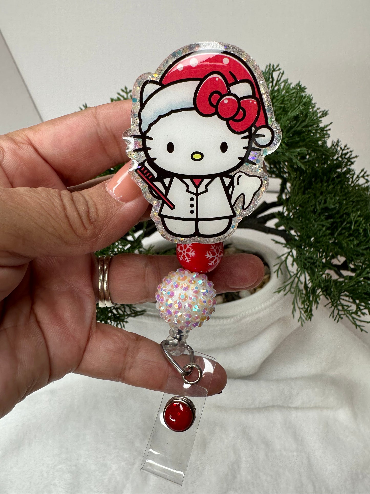 Santa HK Dental Hygienist Badge Reel