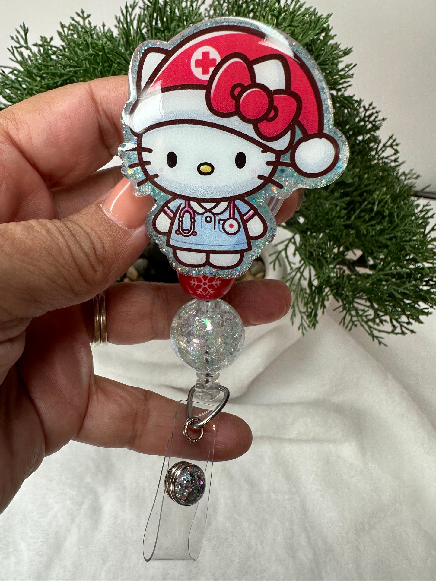 Santa HK Nurse Badge Reel