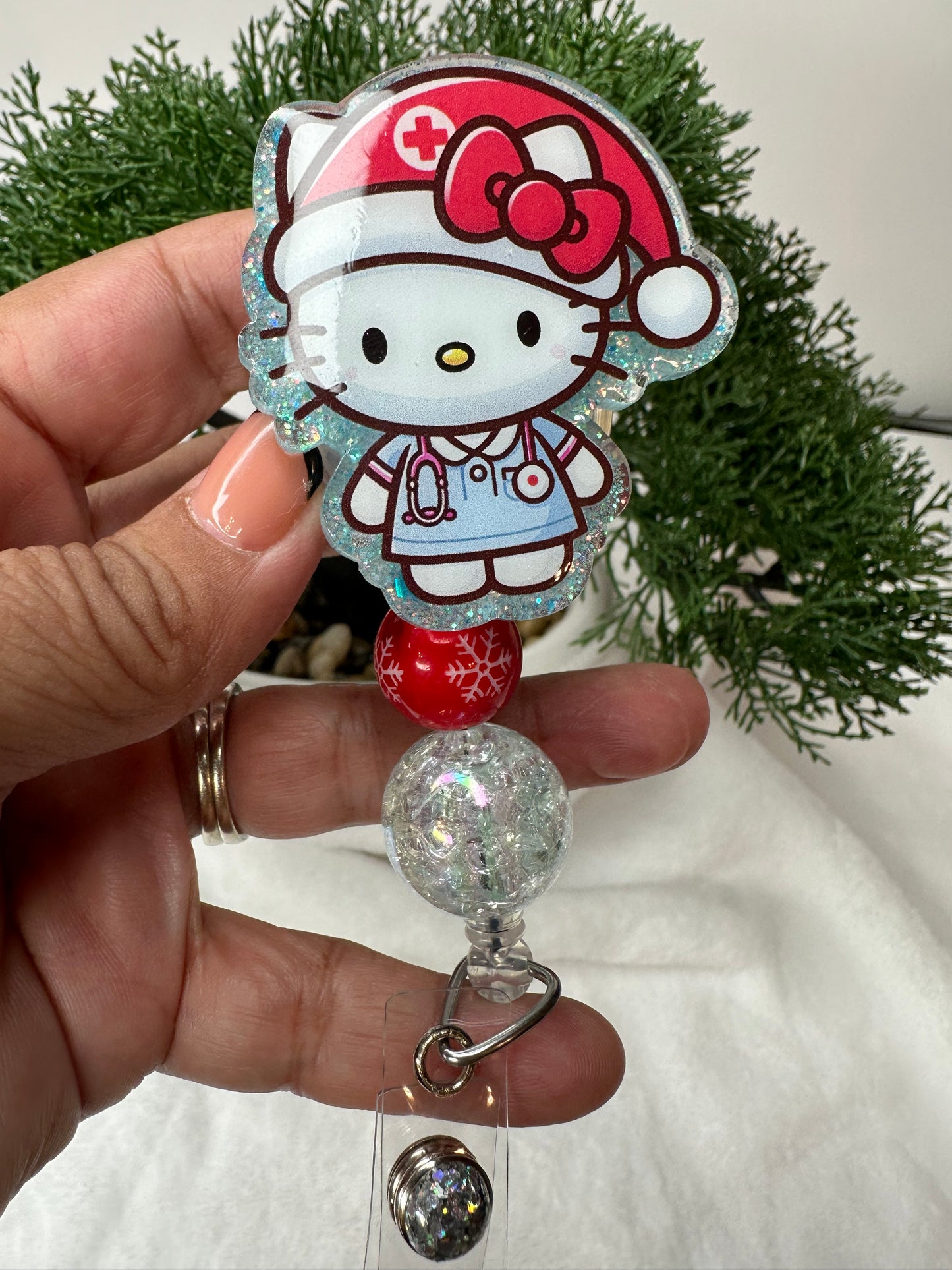 Santa HK Nurse Badge Reel