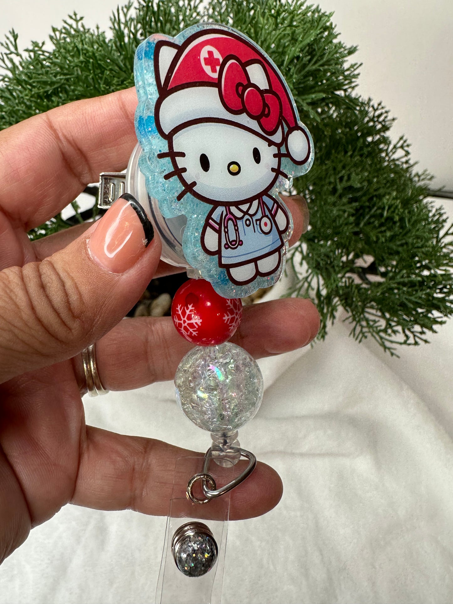 Santa HK Nurse Badge Reel