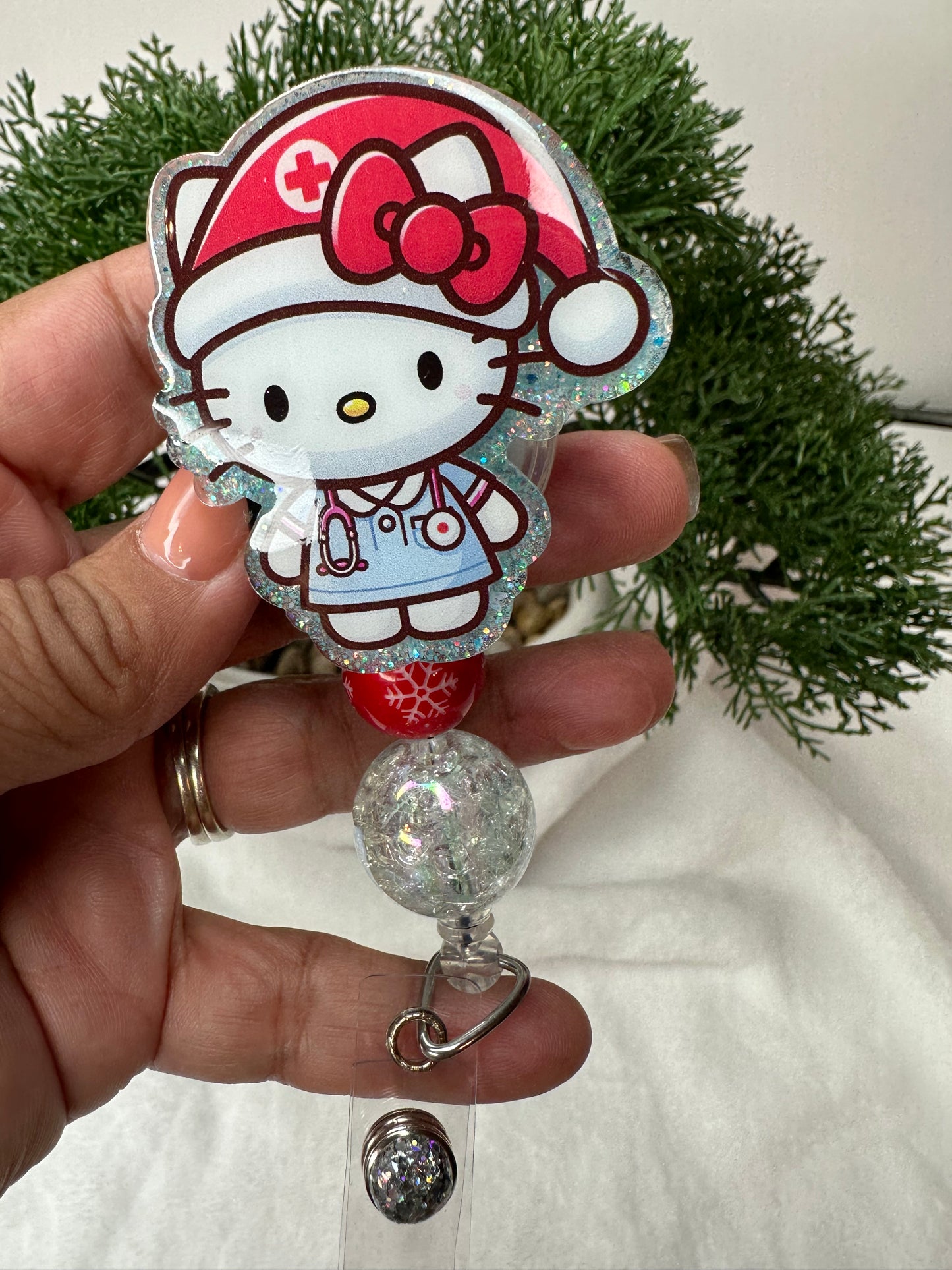 Santa HK Nurse Badge Reel