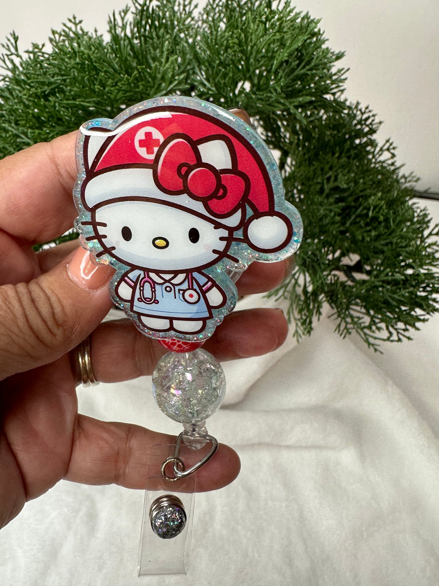 Santa HK Nurse Badge Reel