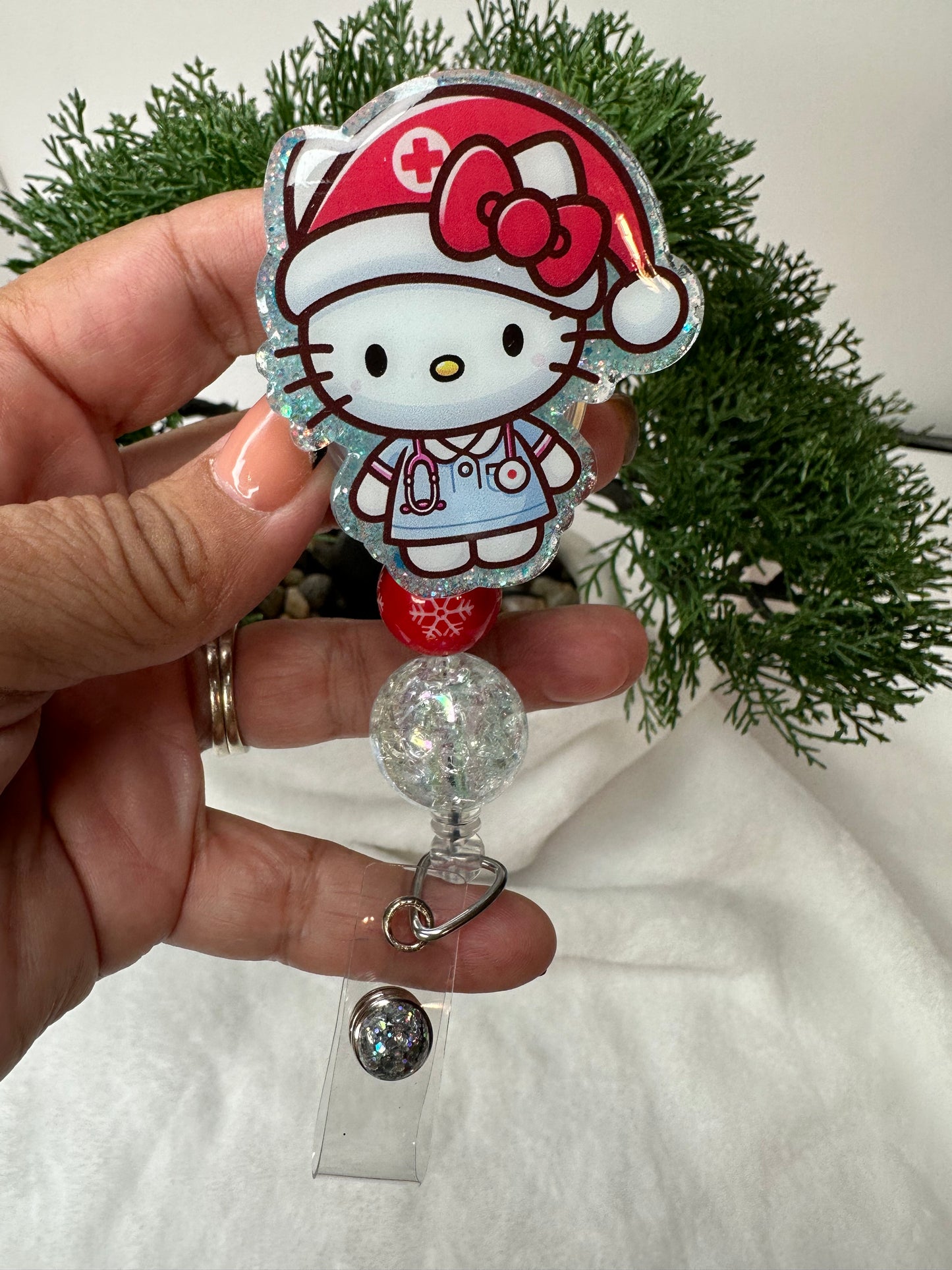 Santa HK Nurse Badge Reel