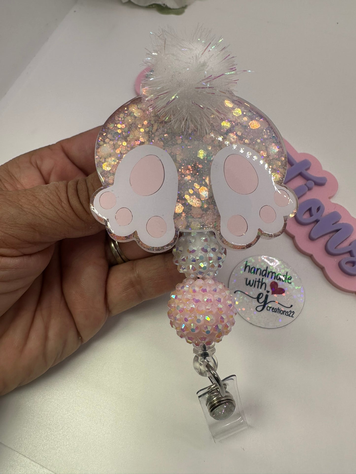 Bunny Butt Badge Reel