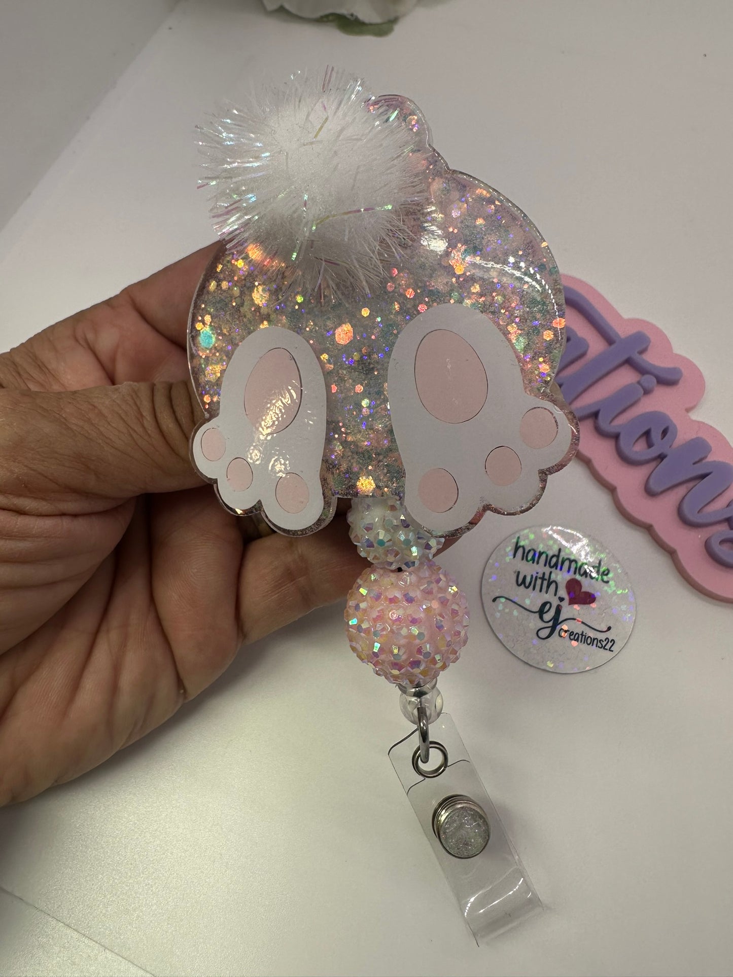 Bunny Butt Badge Reel