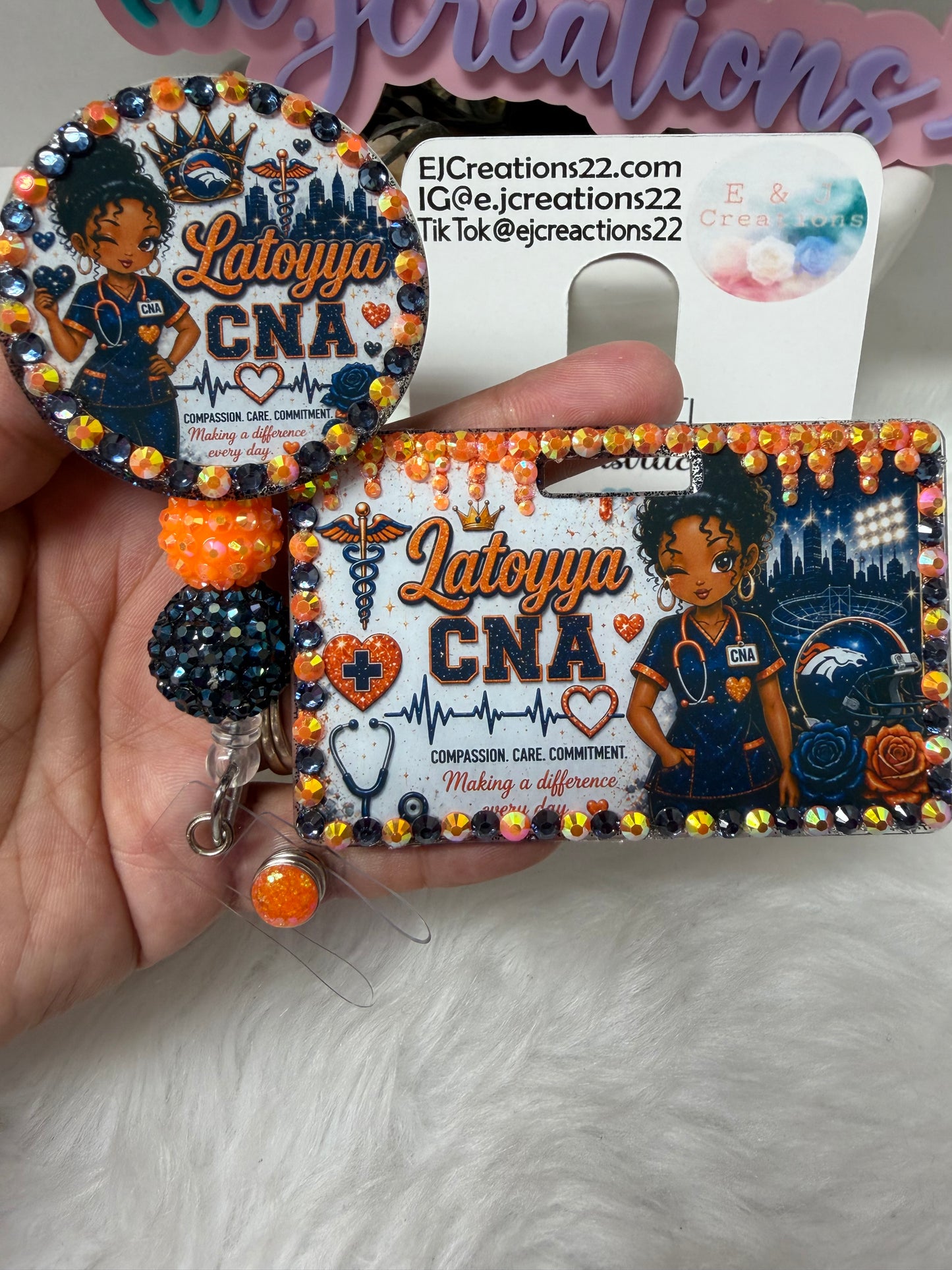 Bedazzle Bronco ID Badge Set