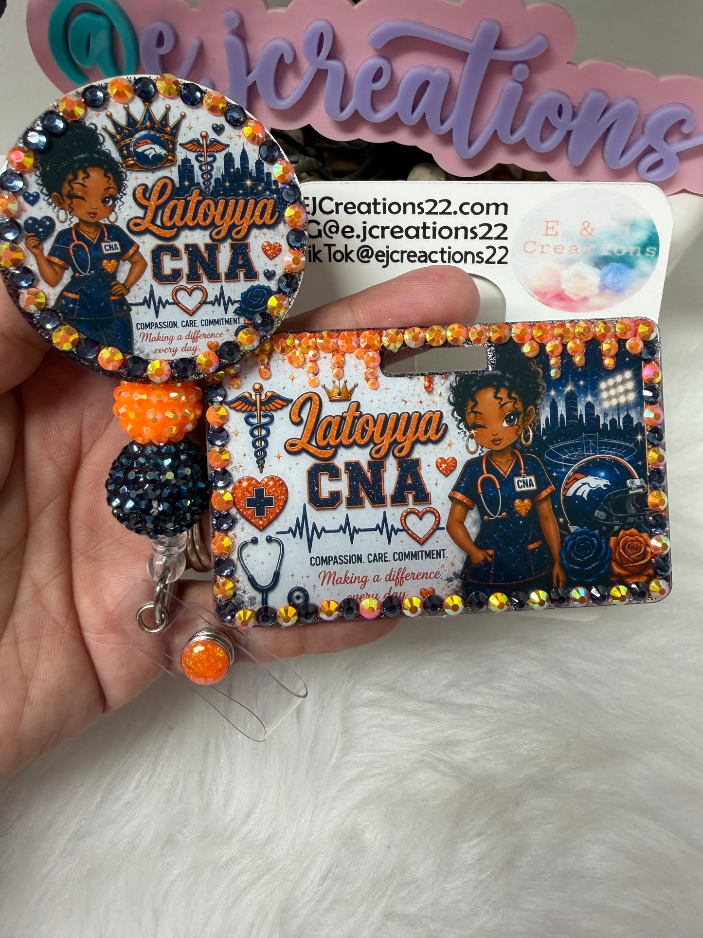 Bedazzle Bronco ID Badge Set